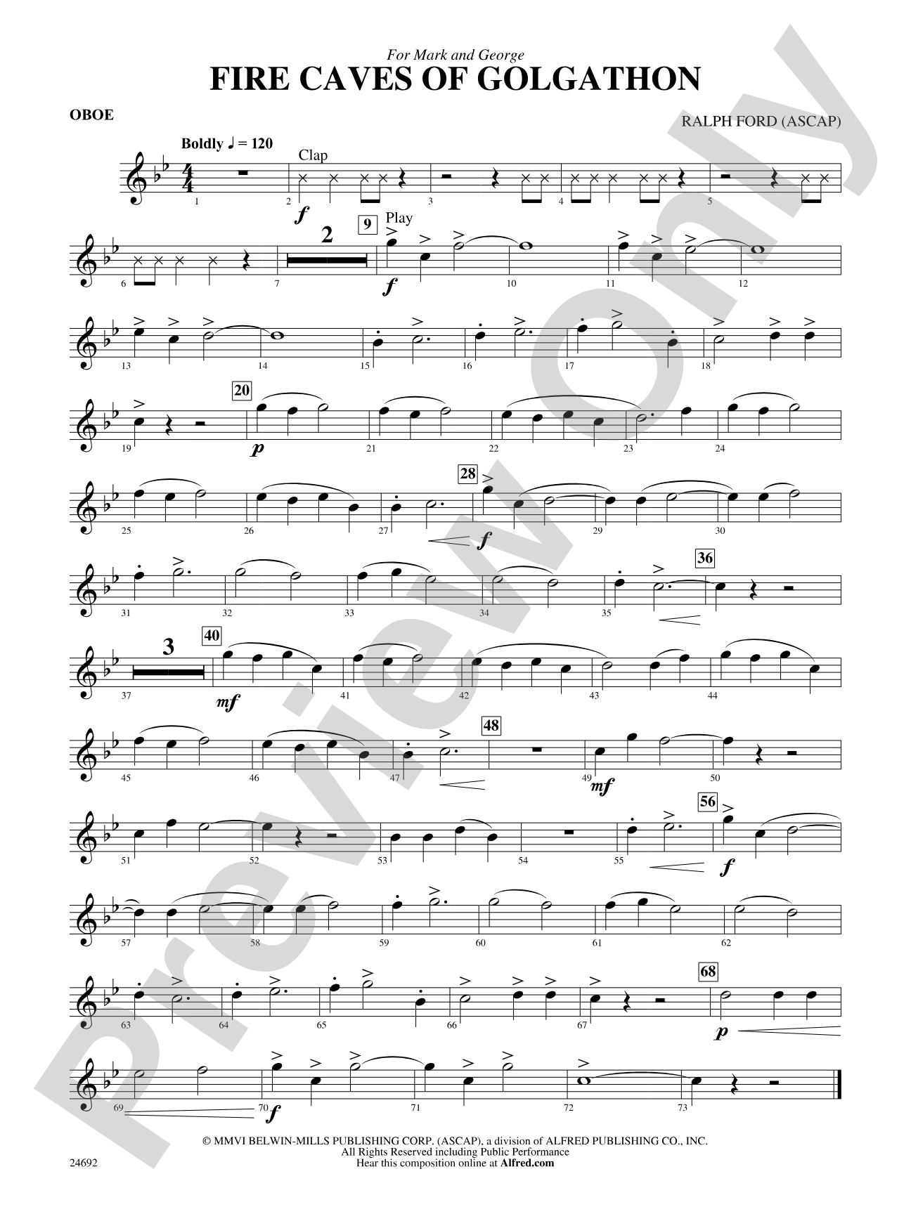 Fire Caves of Golgathon: Oboe