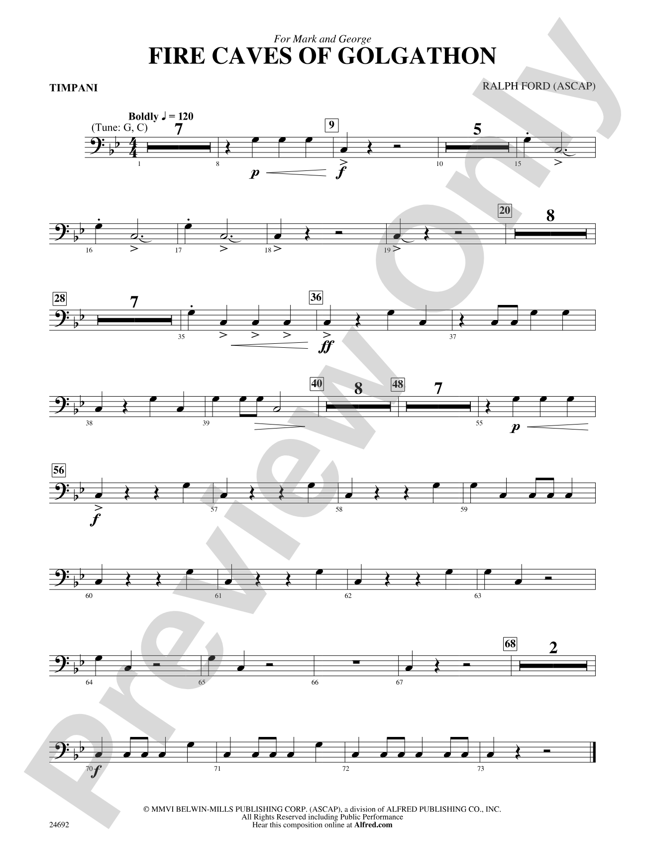 Fire Caves of Golgathon: Timpani