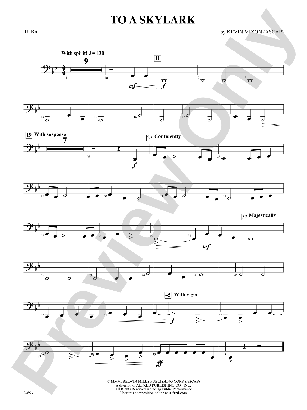 To a Skylark: Tuba