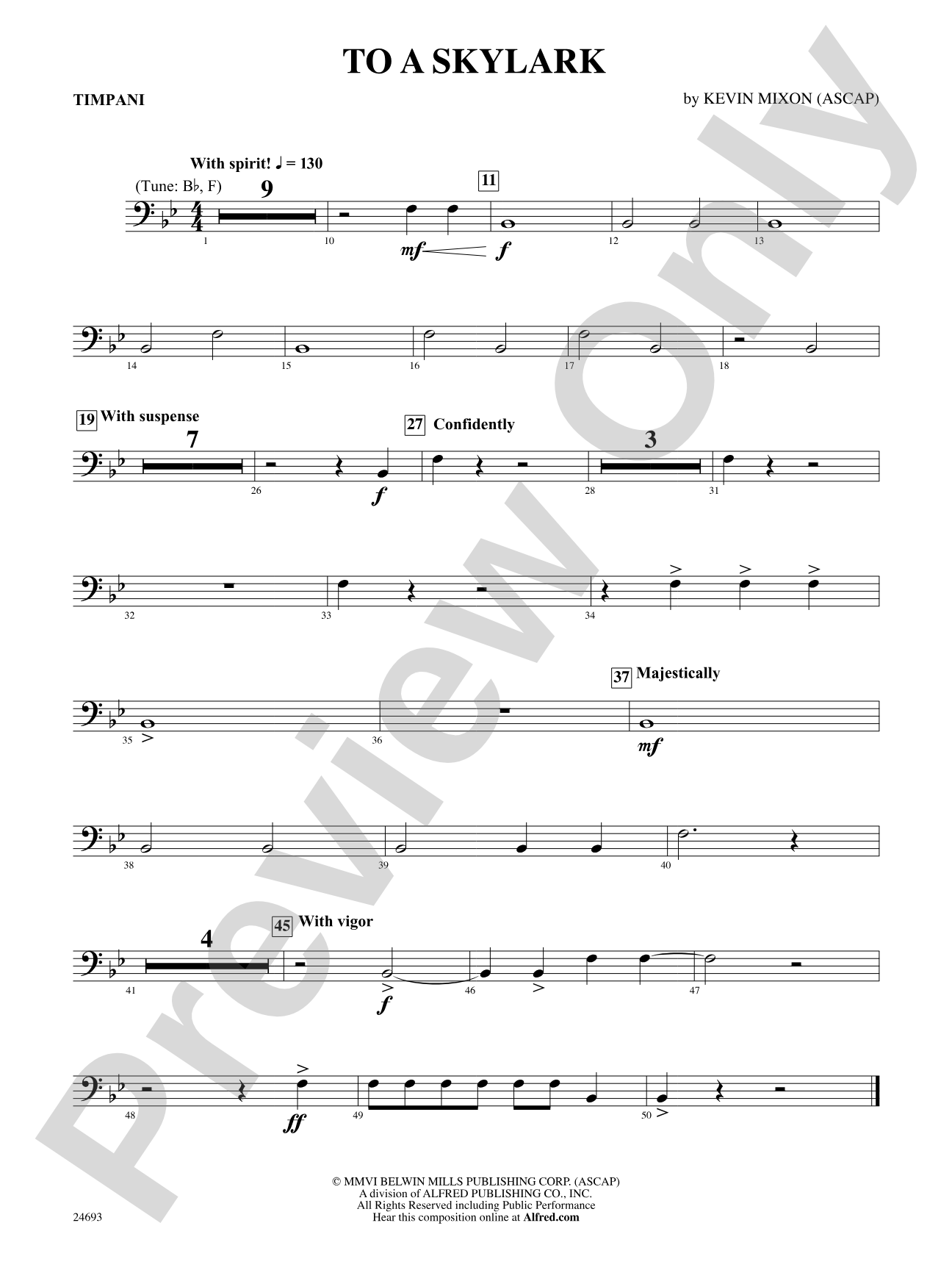 To a Skylark: Timpani