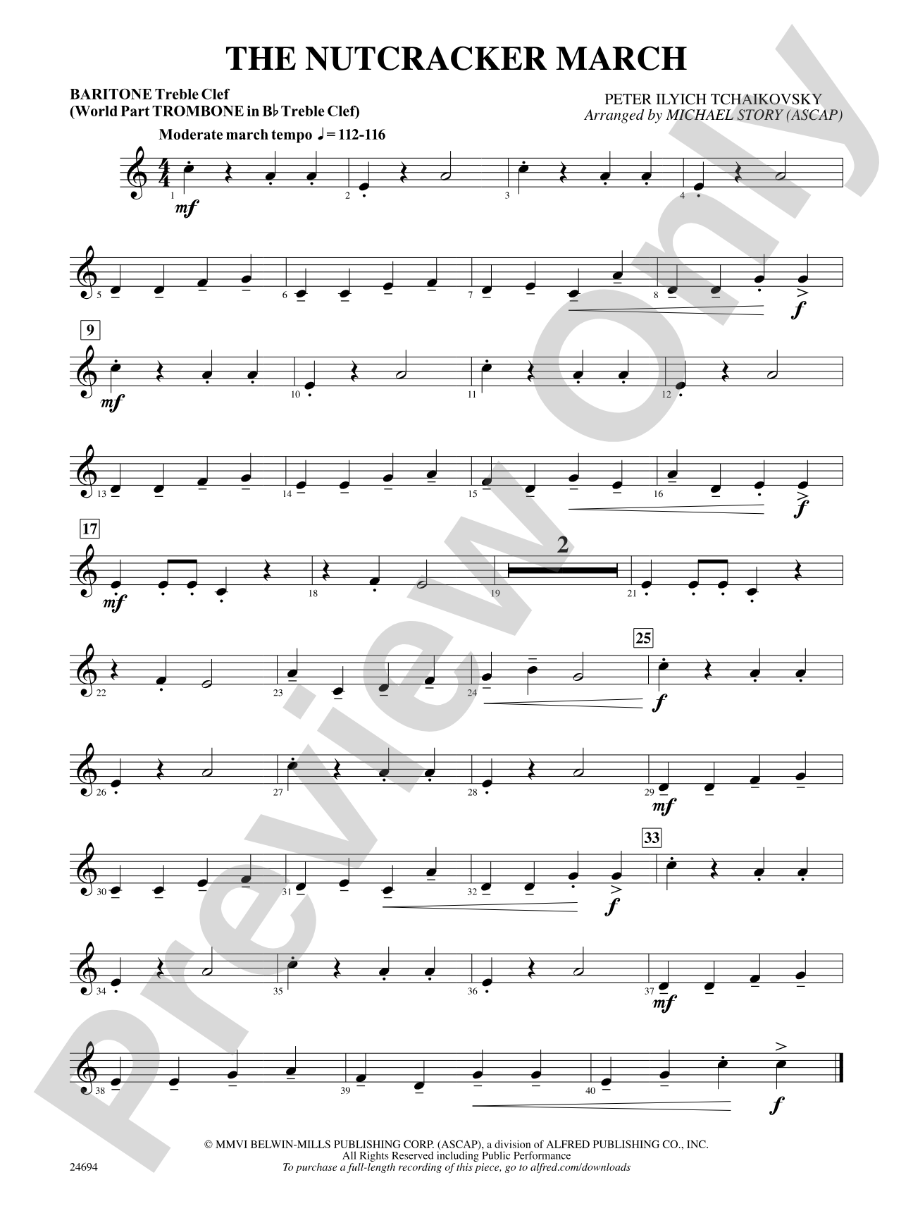 The Nutcracker March: Baritone T.C.