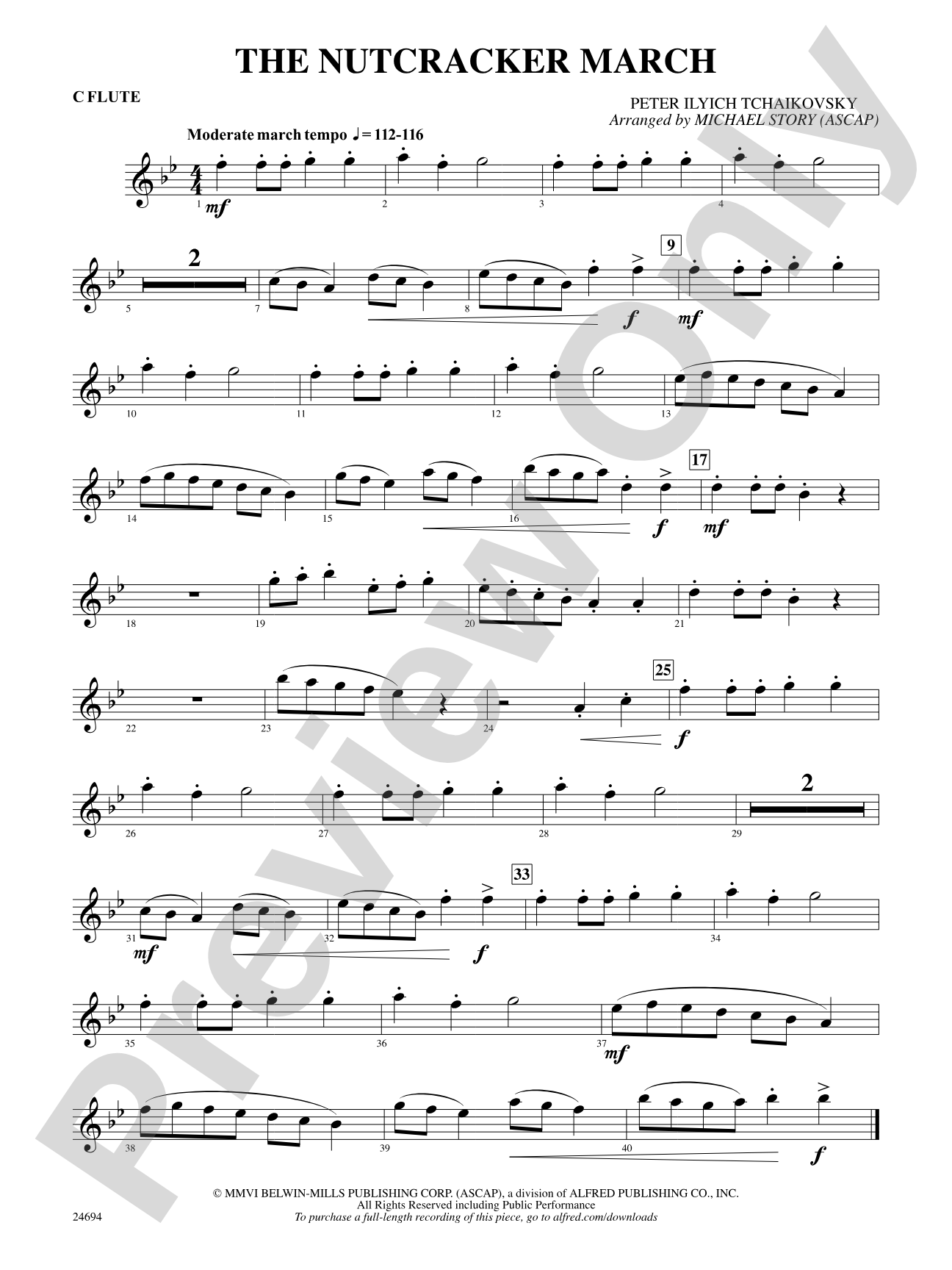 The Nutcracker March: Flute