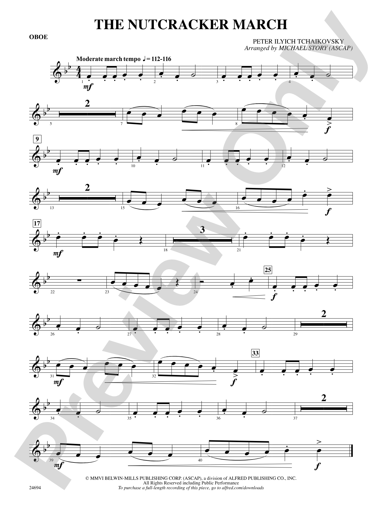 The Nutcracker March: Oboe