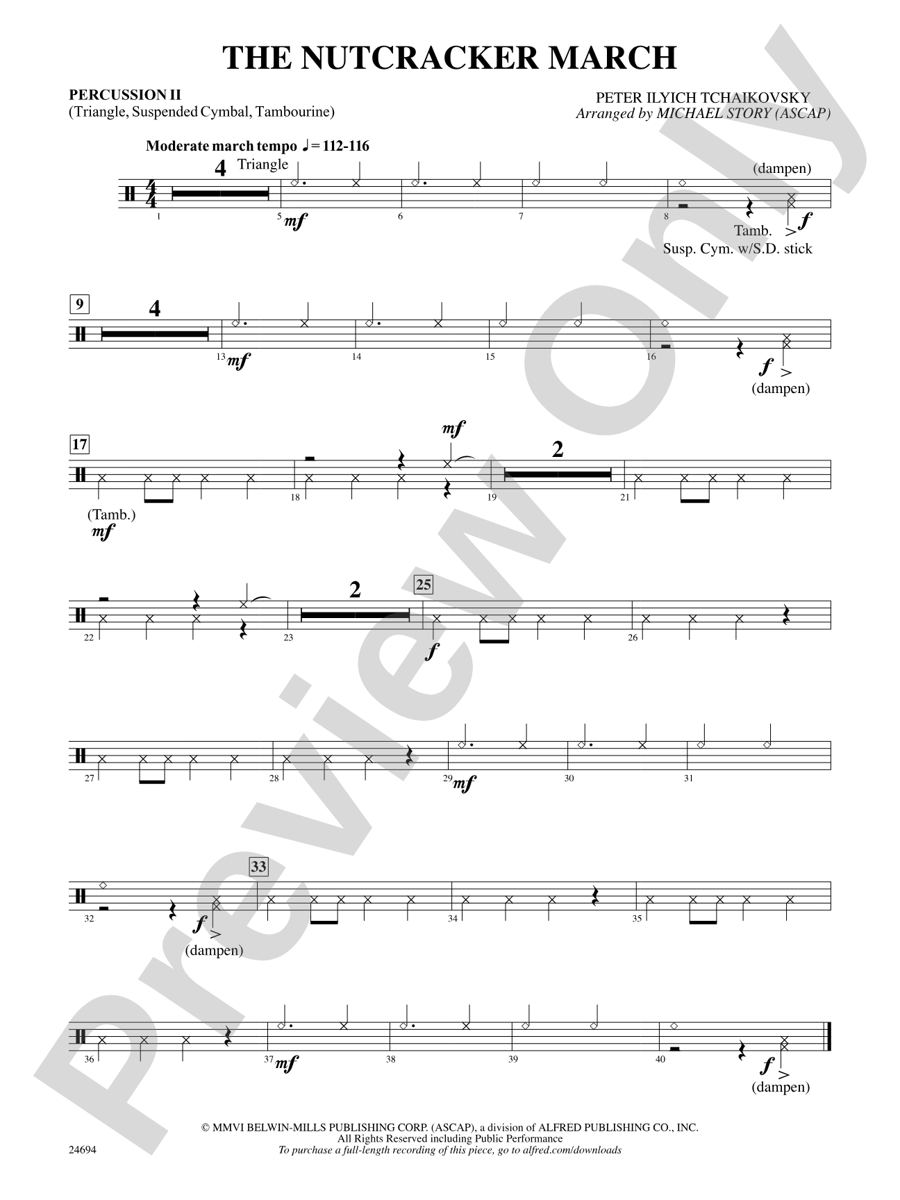 The Nutcracker March: 2nd Percussion