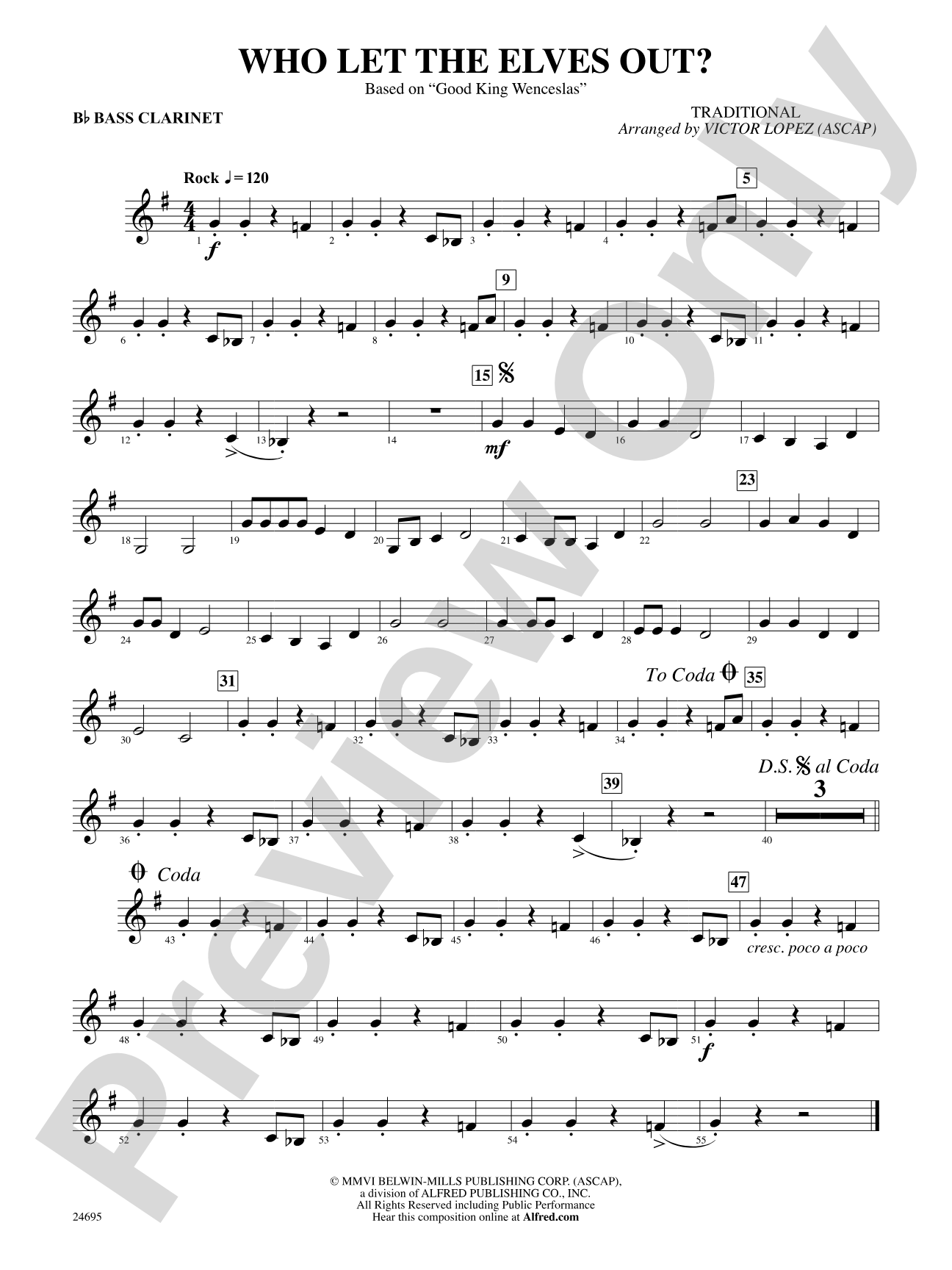 Who Let the Elves Out?: B-flat Bass Clarinet