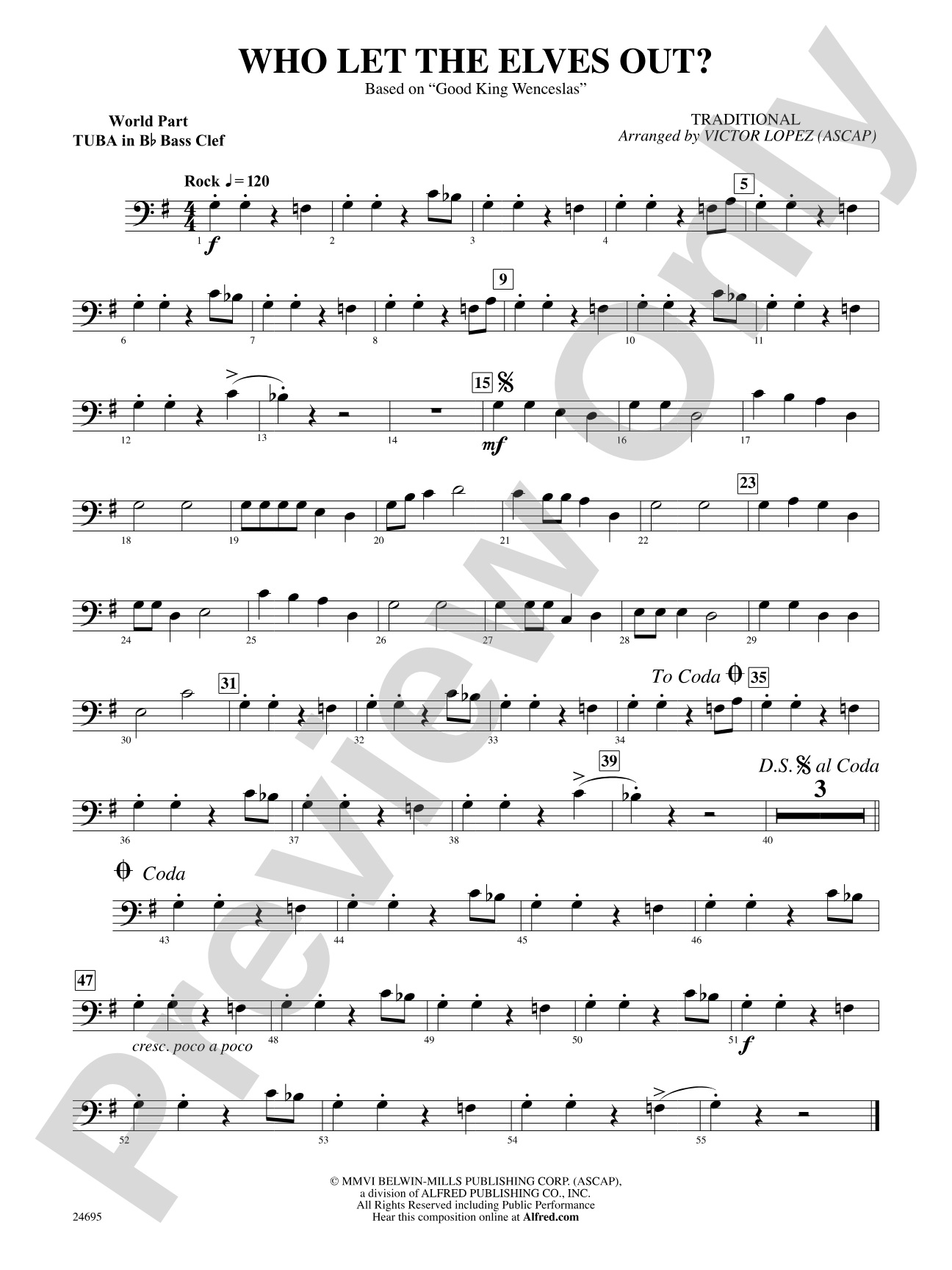 Who Let the Elves Out?: (wp) B-flat Tuba B.C.