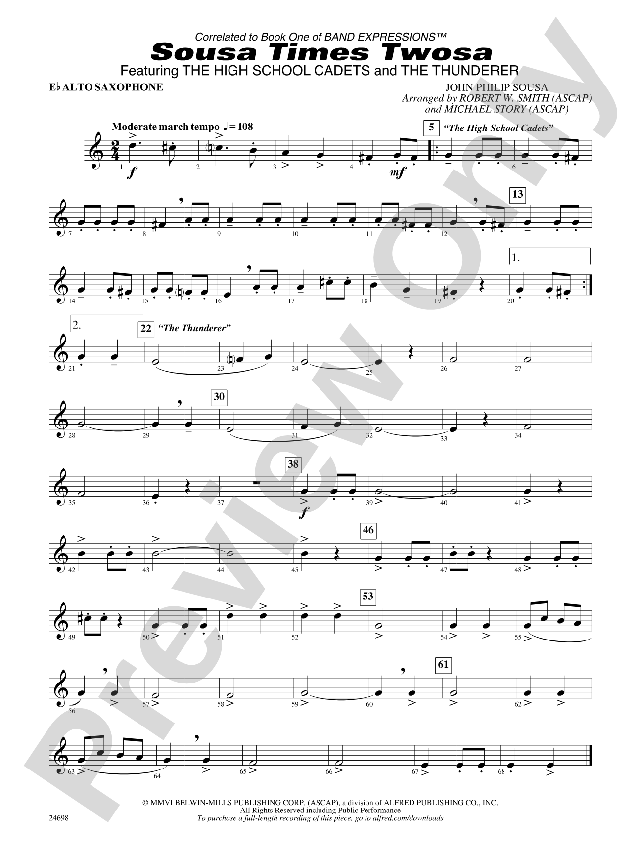 Sousa Times Twosa: E-flat Alto Saxophone