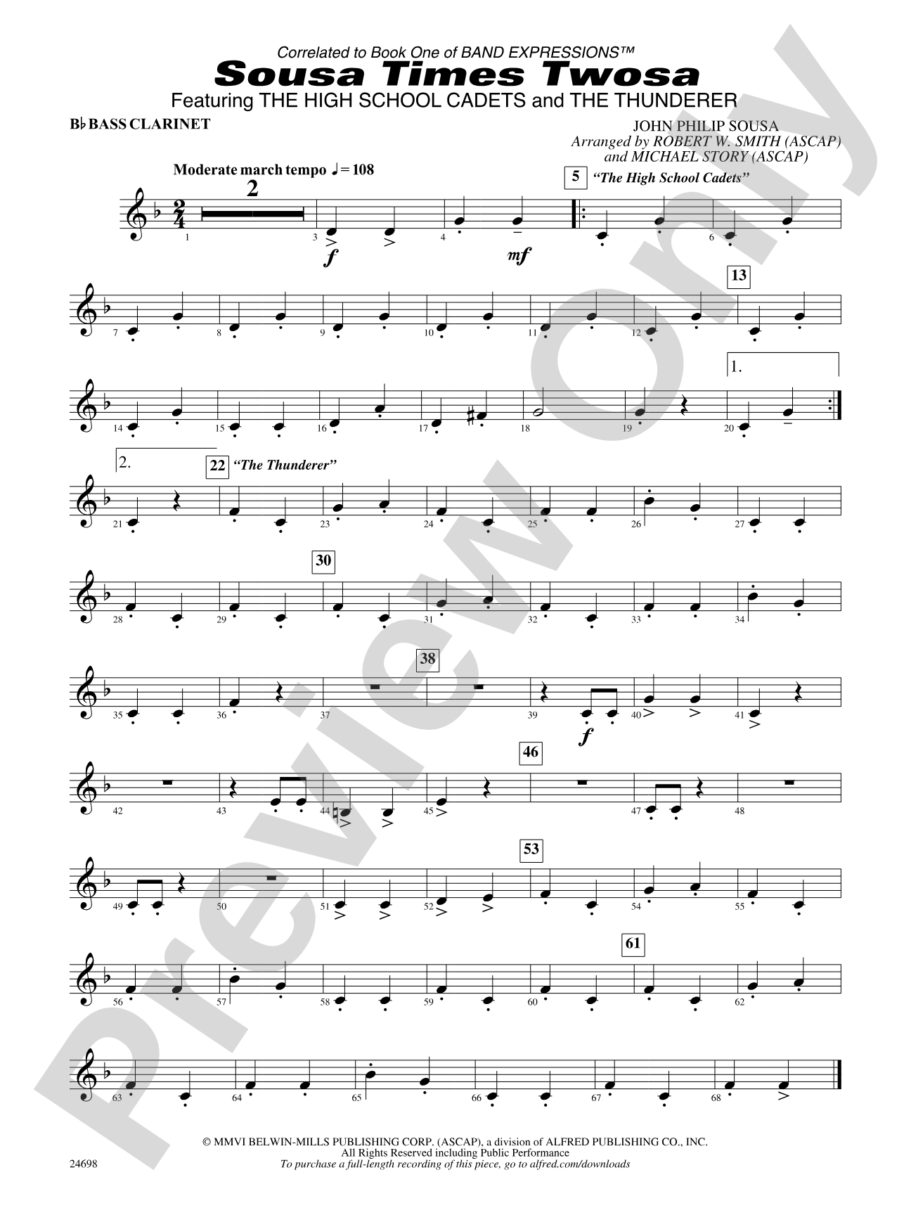 Sousa Times Twosa: B-flat Bass Clarinet