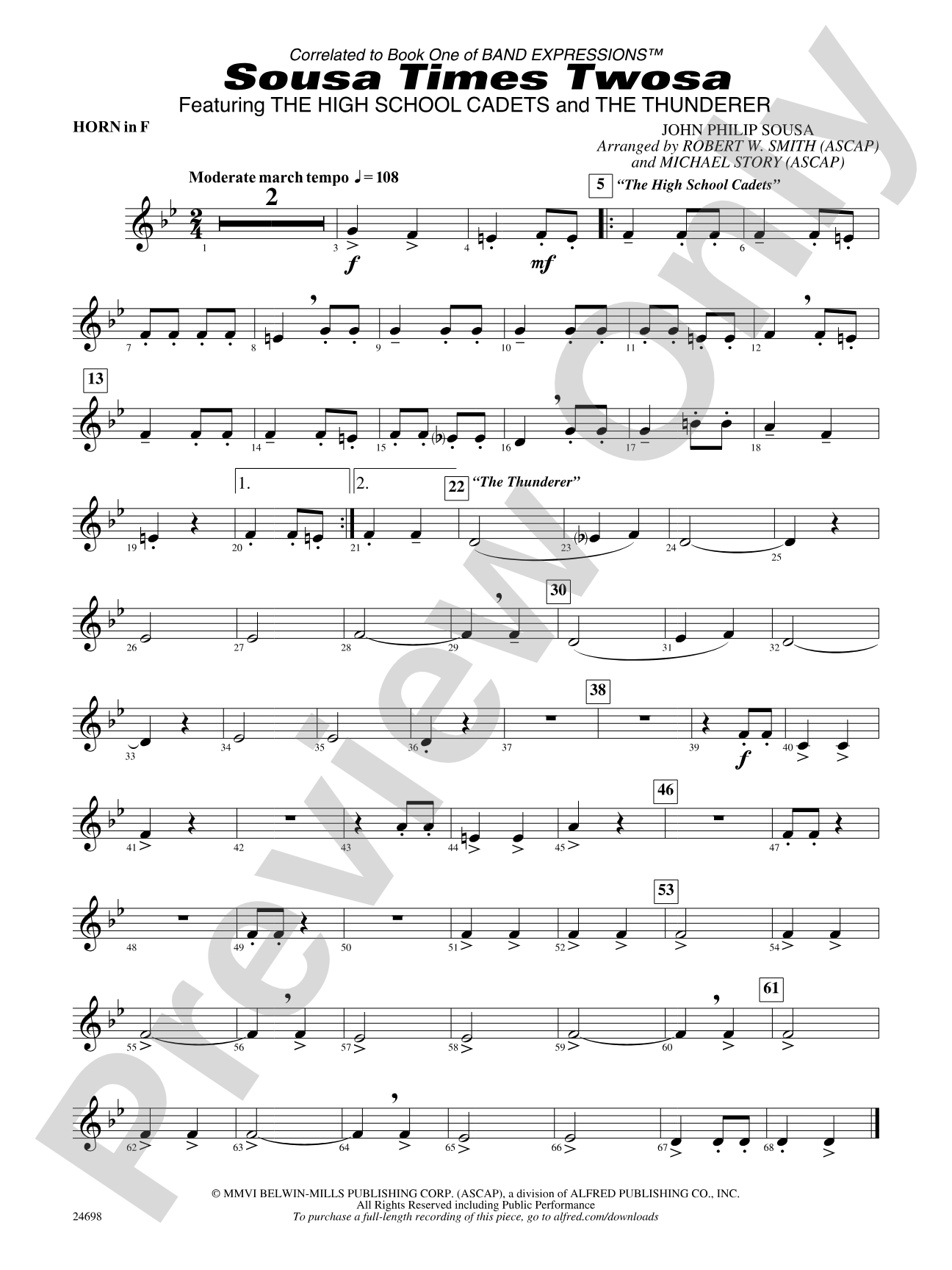 Sousa Times Twosa: 1st F Horn