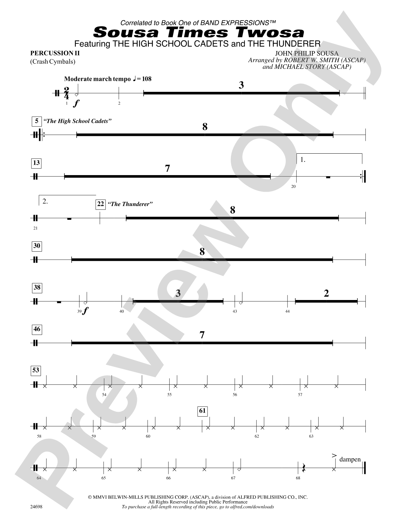 Sousa Times Twosa: 2nd Percussion