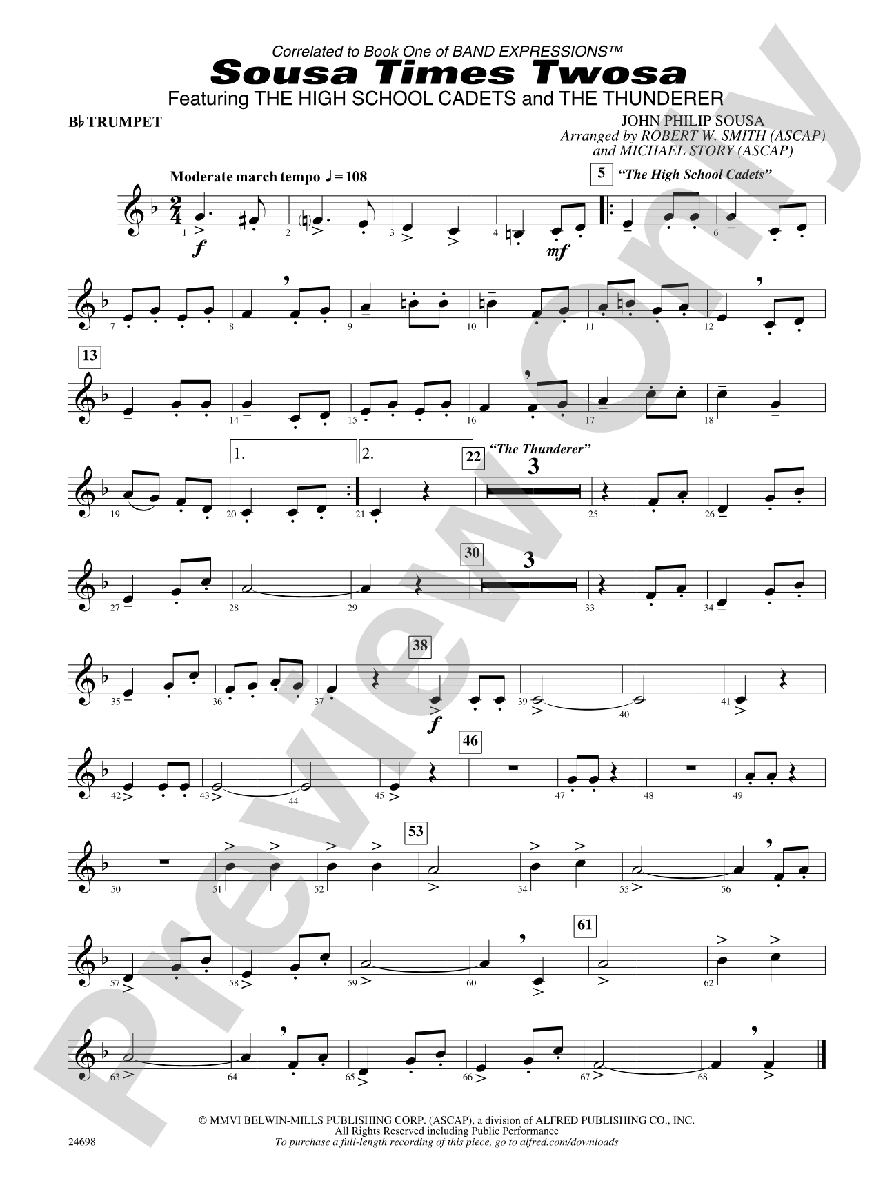 Sousa Times Twosa: 1st B-flat Trumpet
