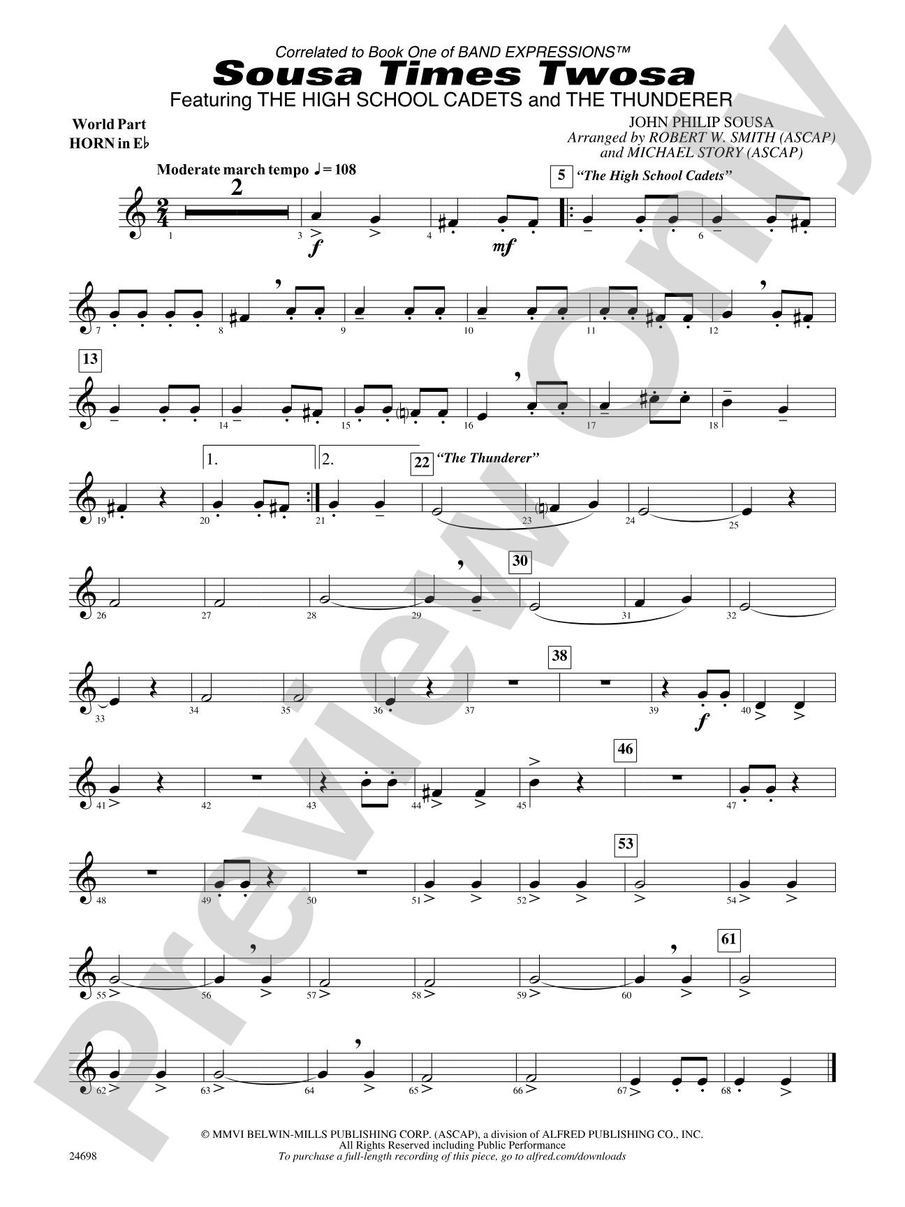 Sousa Times Twosa: (wp) 1st Horn in E-flat