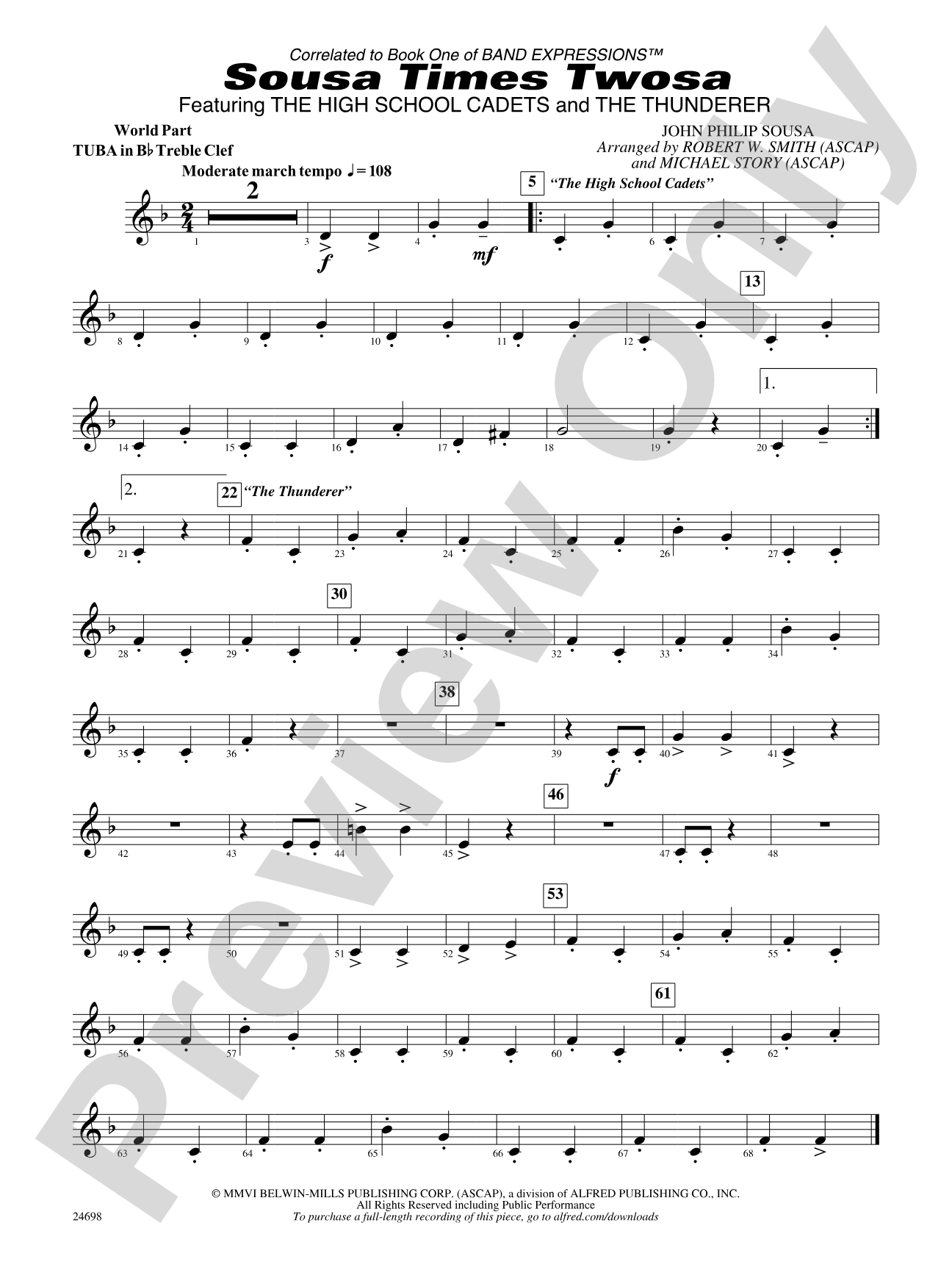 Sousa Times Twosa: (wp) B-flat Tuba T.C.