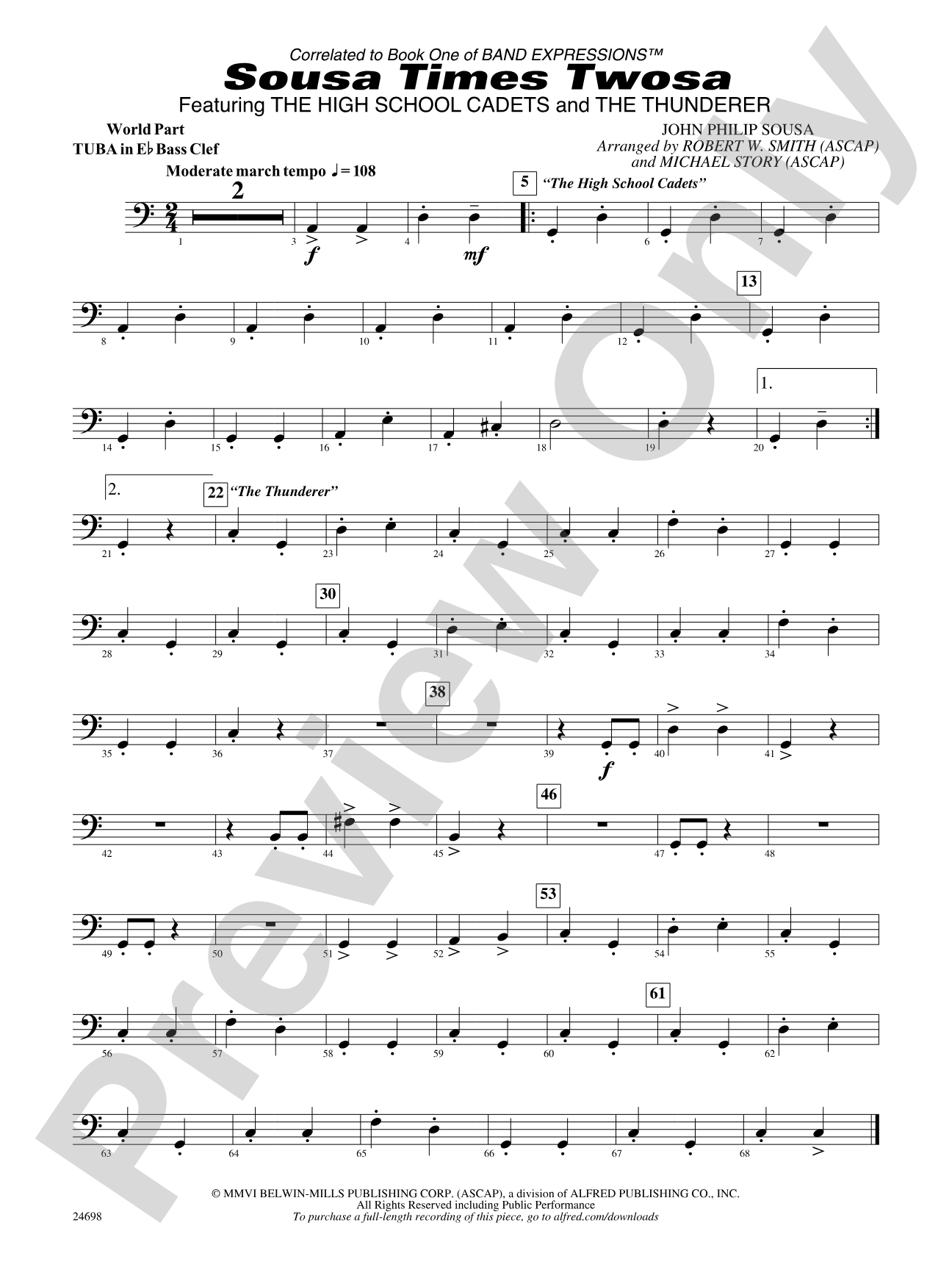 Sousa Times Twosa: (wp) E-flat Tuba B.C.