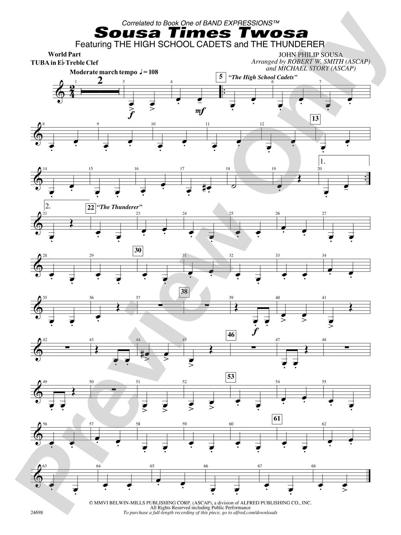 Sousa Times Twosa: (wp) E-flat Tuba T.C.