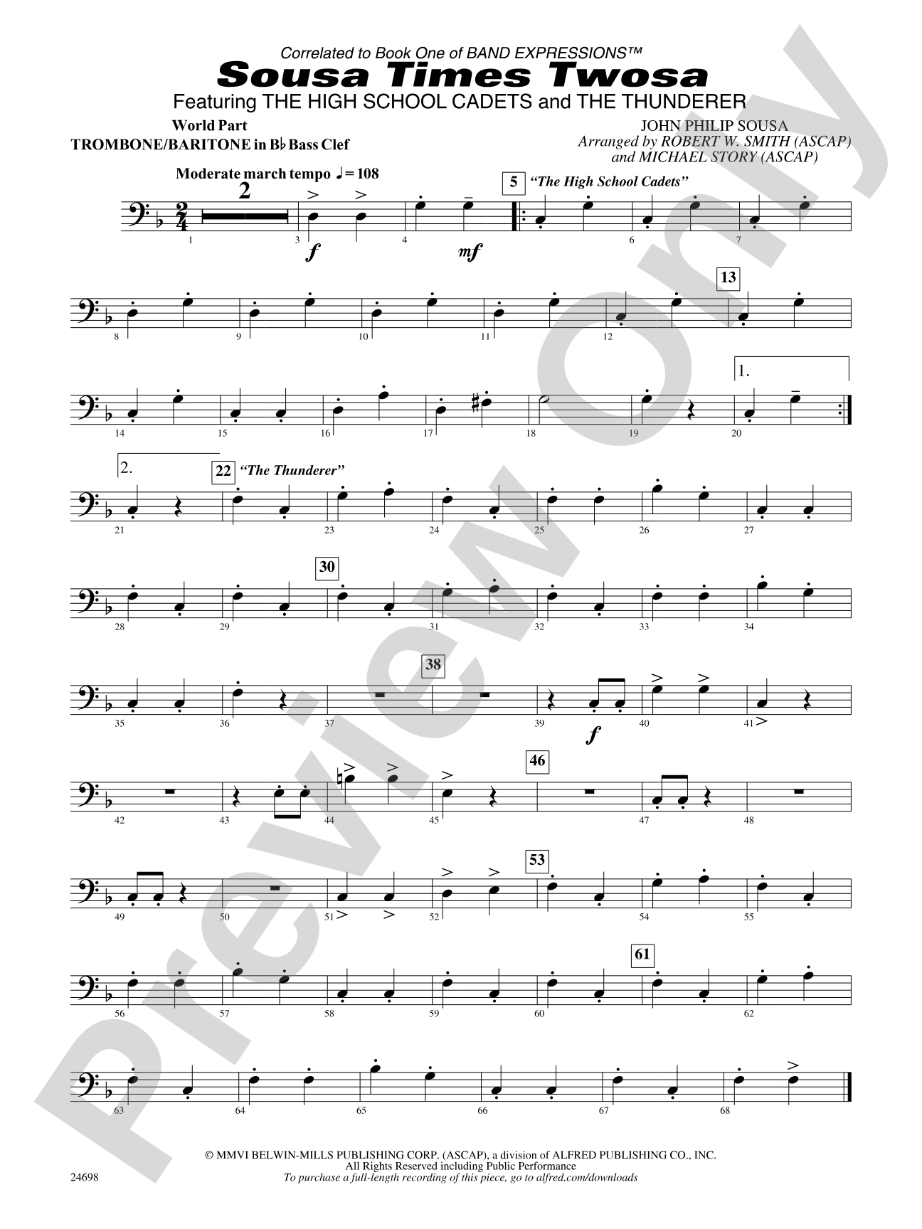 Sousa Times Twosa: (wp) 1st B-flat Trombone B.C.