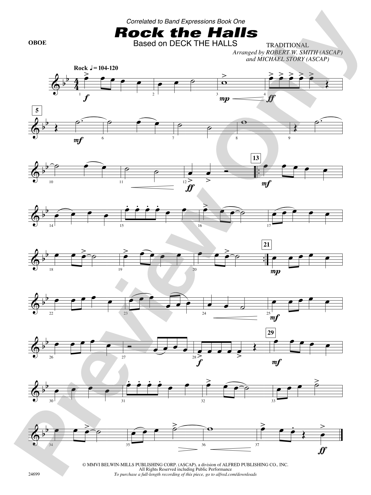 Rock the Halls (Based on "Deck the Halls"): Oboe