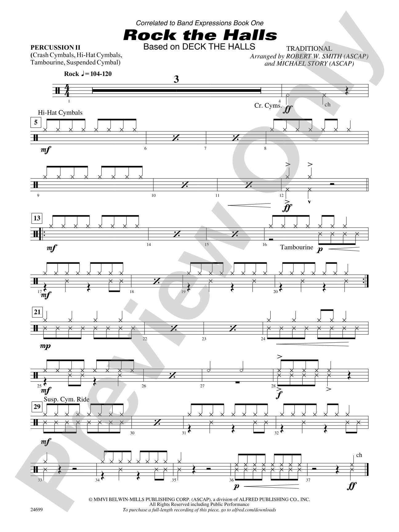 Rock the Halls (Based on "Deck the Halls"): 2nd Percussion