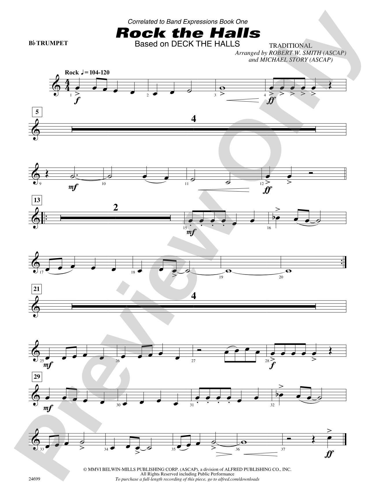 Rock the Halls (Based on "Deck the Halls"): 1st B-flat Trumpet