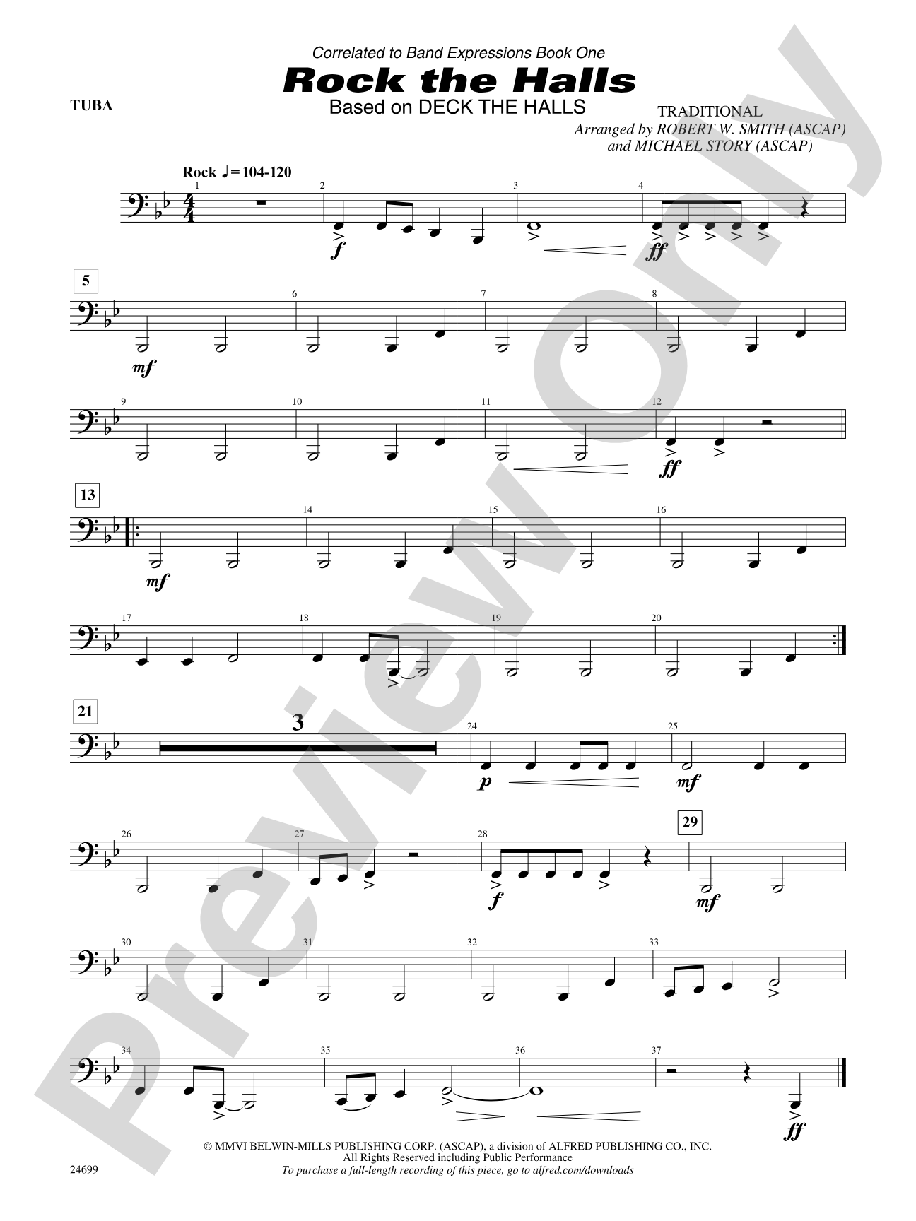 Rock the Halls (Based on "Deck the Halls"): Tuba