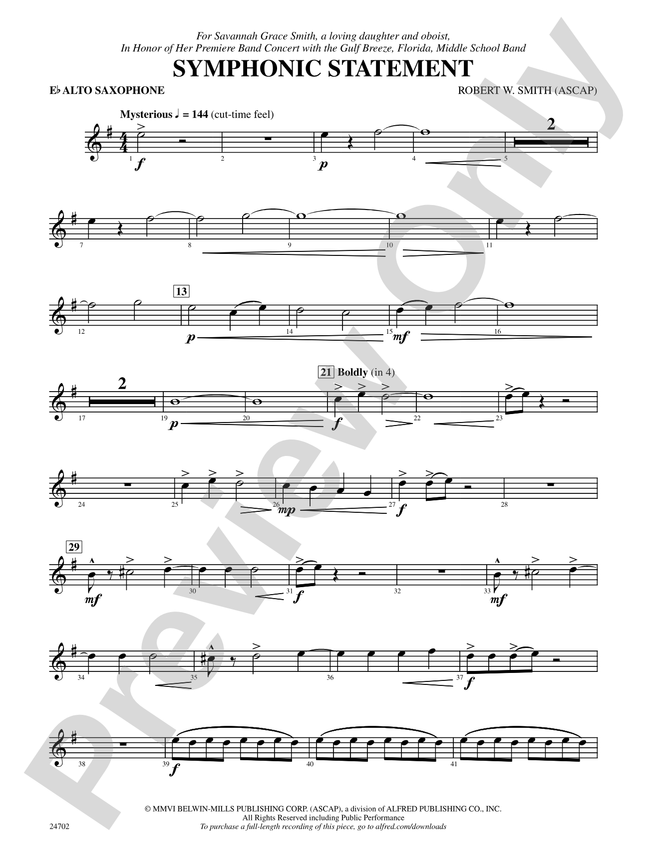Symphonic Statement: E-flat Alto Saxophone