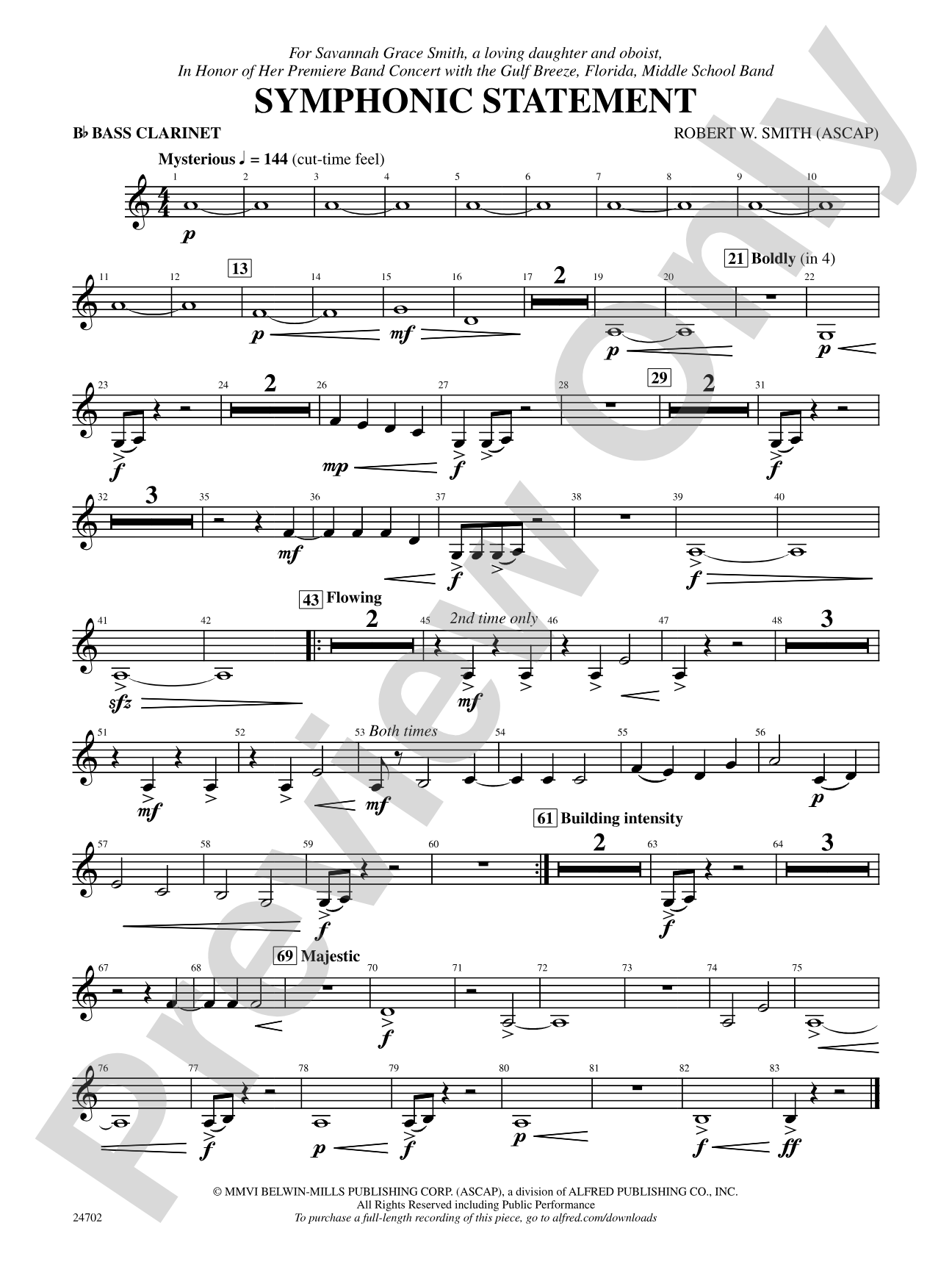 Symphonic Statement: B-flat Bass Clarinet