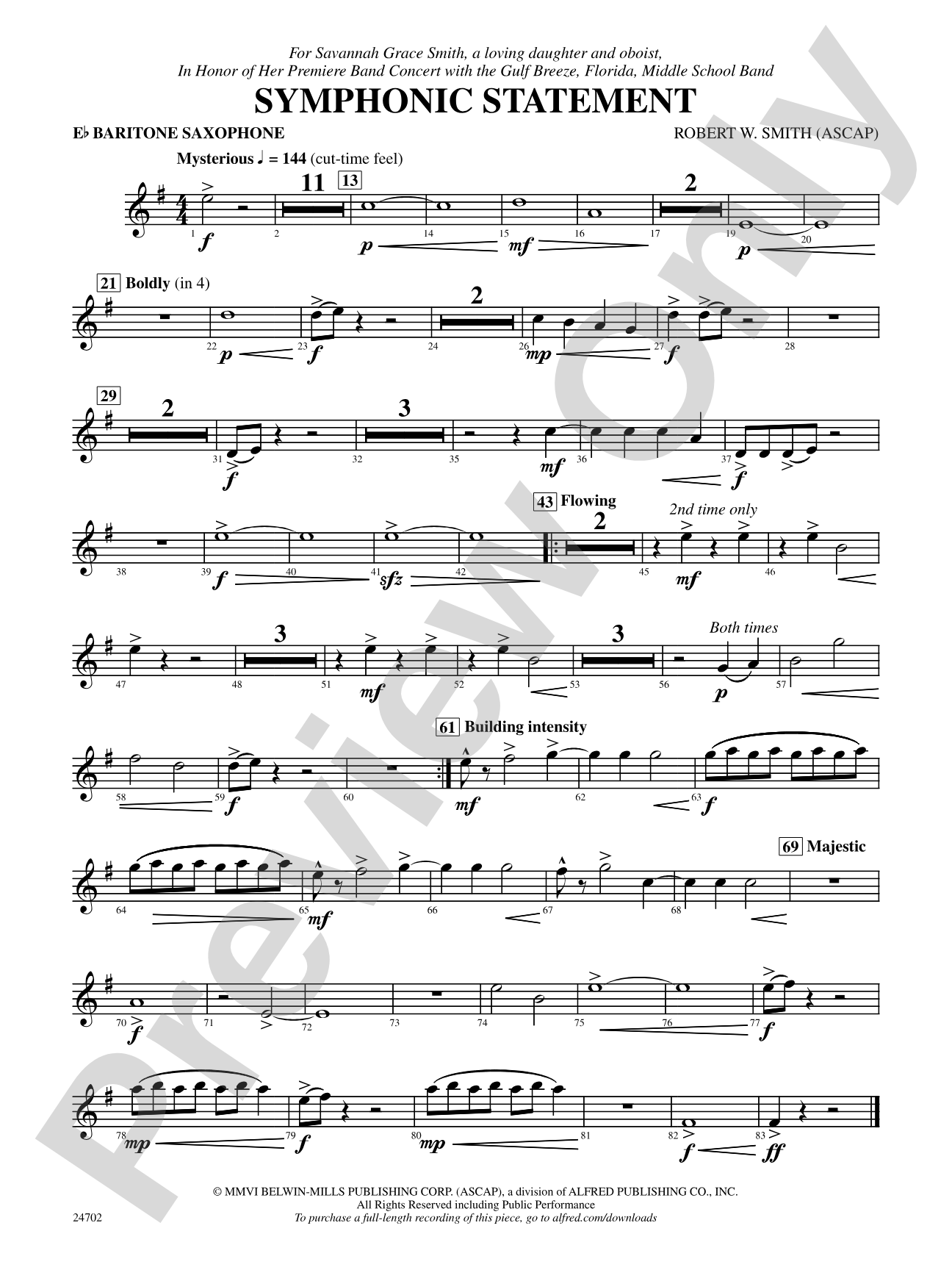 Symphonic Statement: E-flat Baritone Saxophone