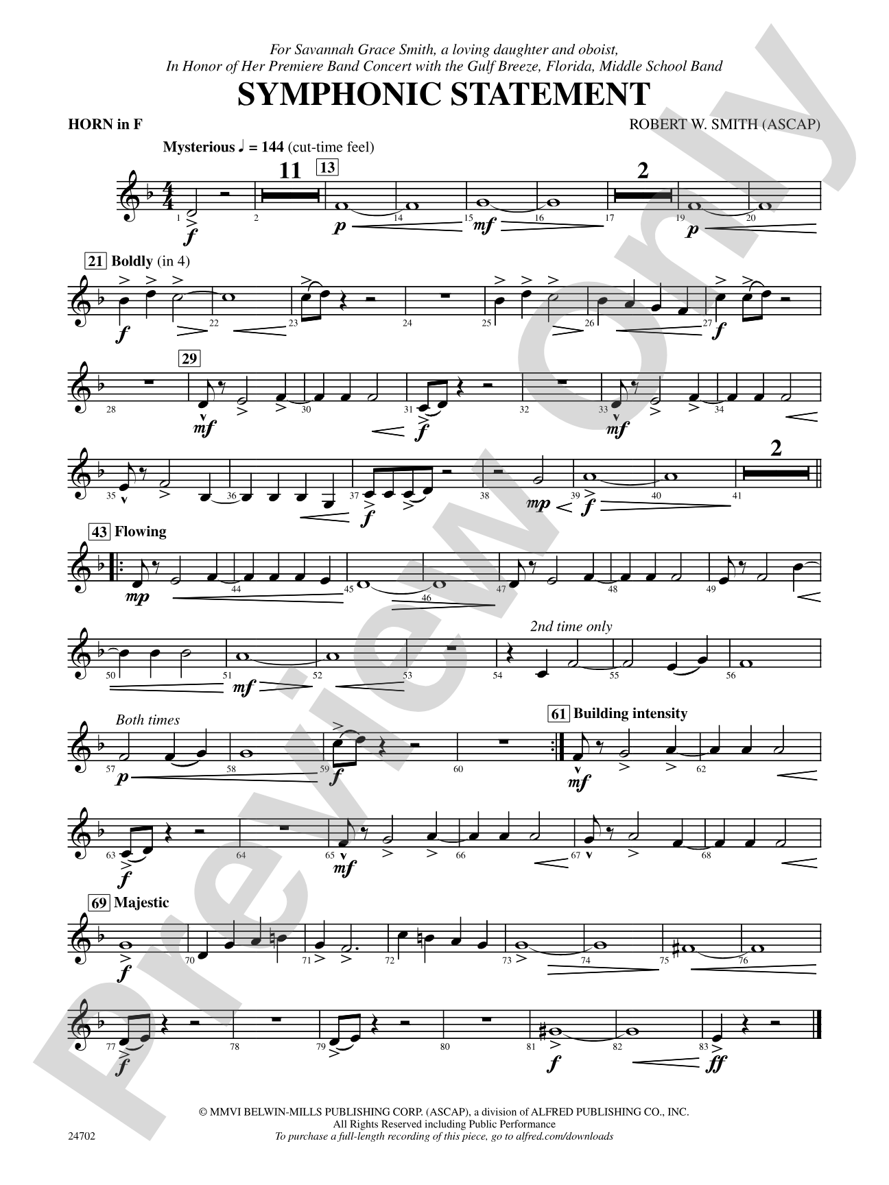 Symphonic Statement: 1st F Horn