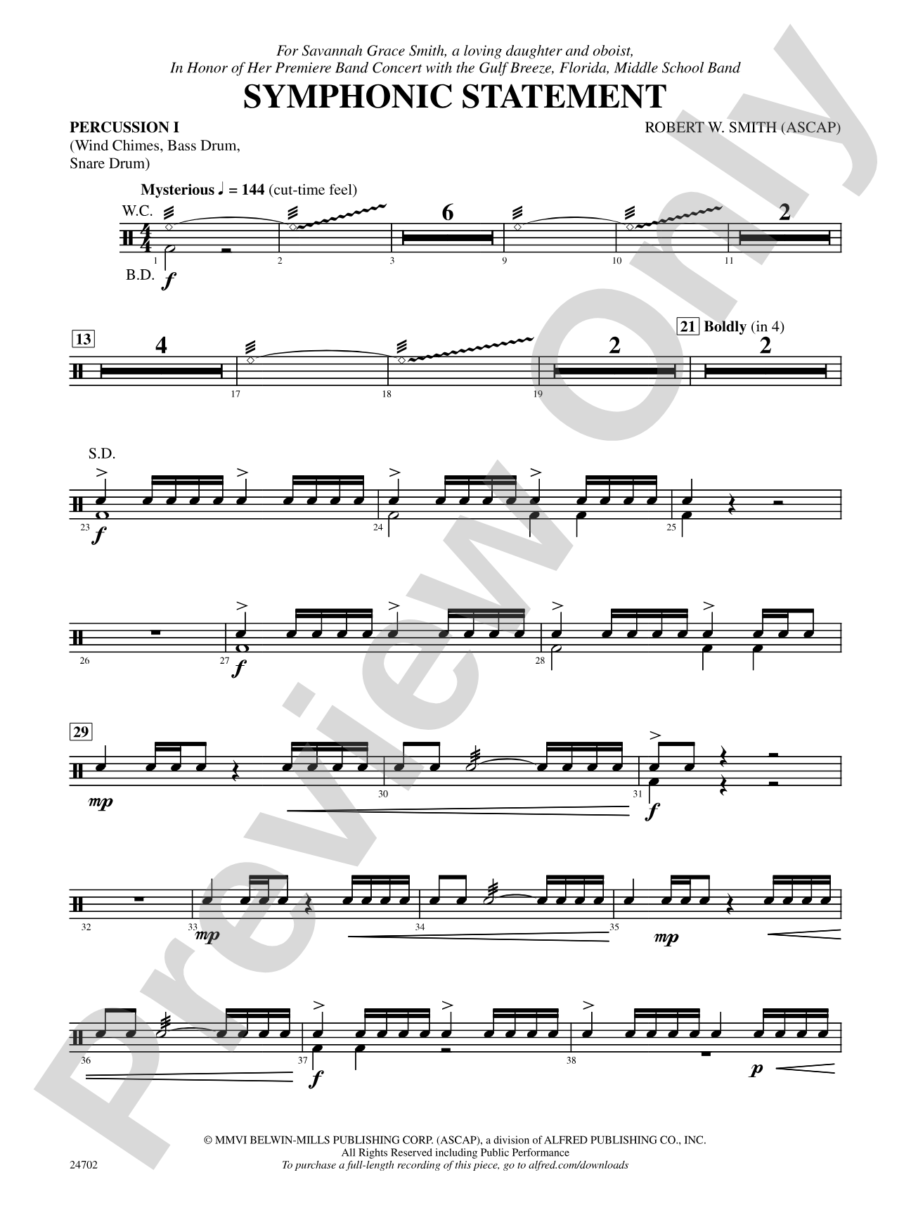 Symphonic Statement: 1st Percussion