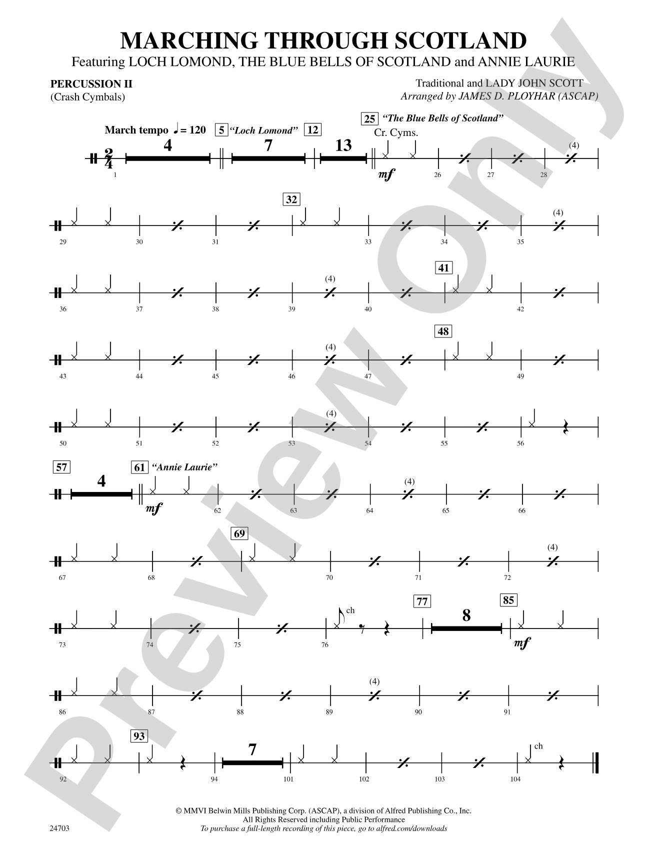 Marching Through Scotland: 2nd Percussion