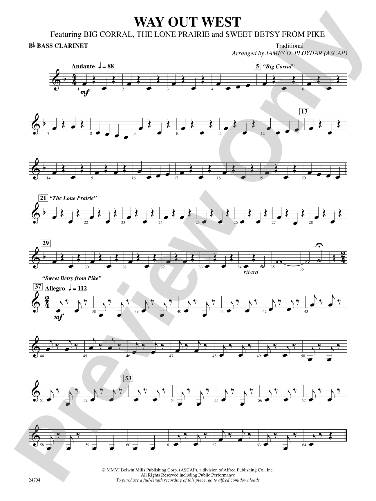Way Out West: B-flat Bass Clarinet
