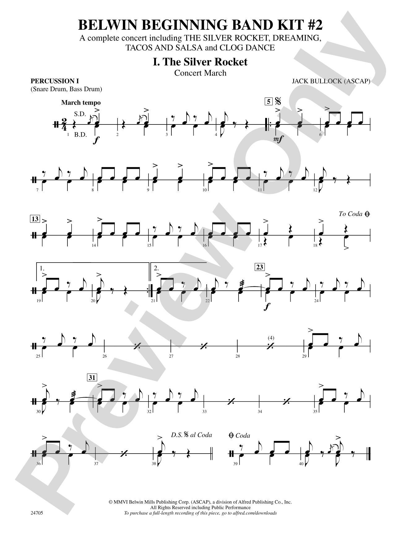 Belwin Beginning Band Kit #2: 1st Percussion
