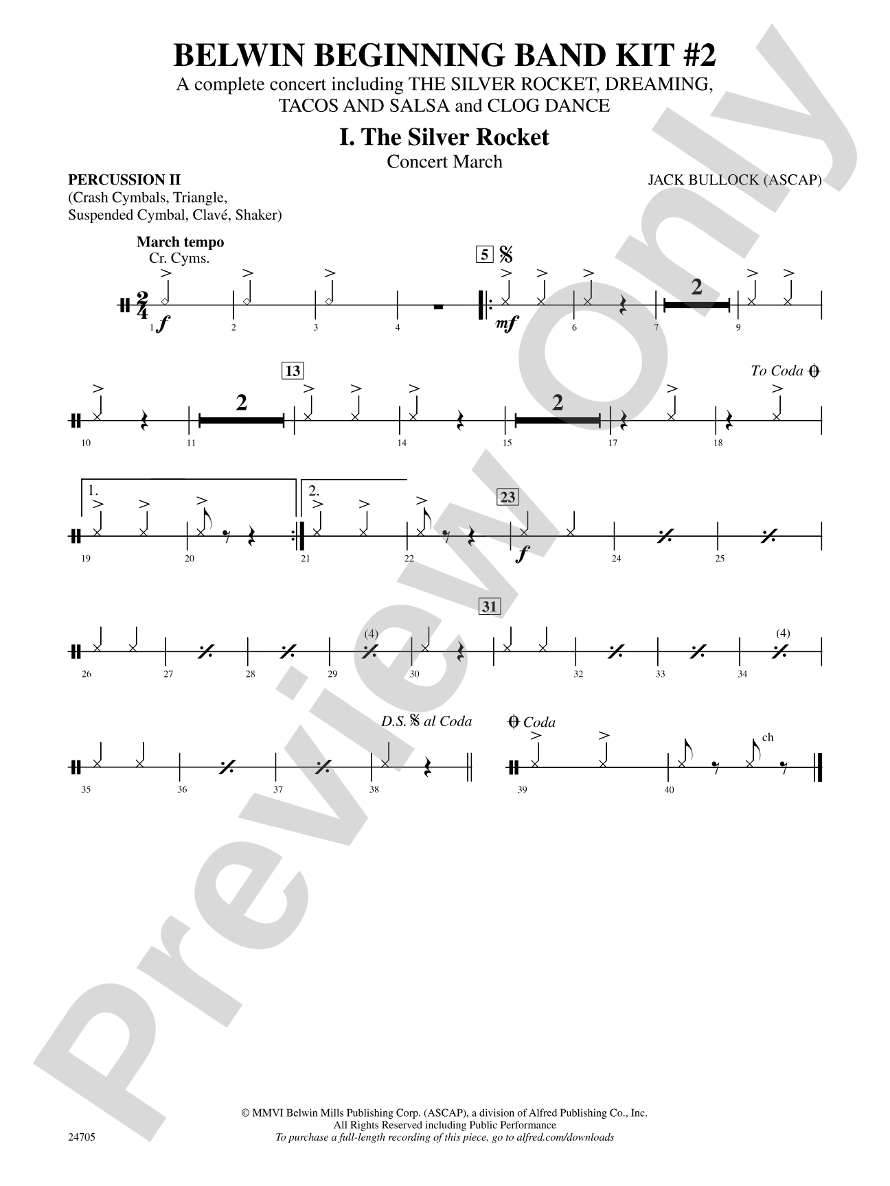 Belwin Beginning Band Kit #2: 2nd Percussion