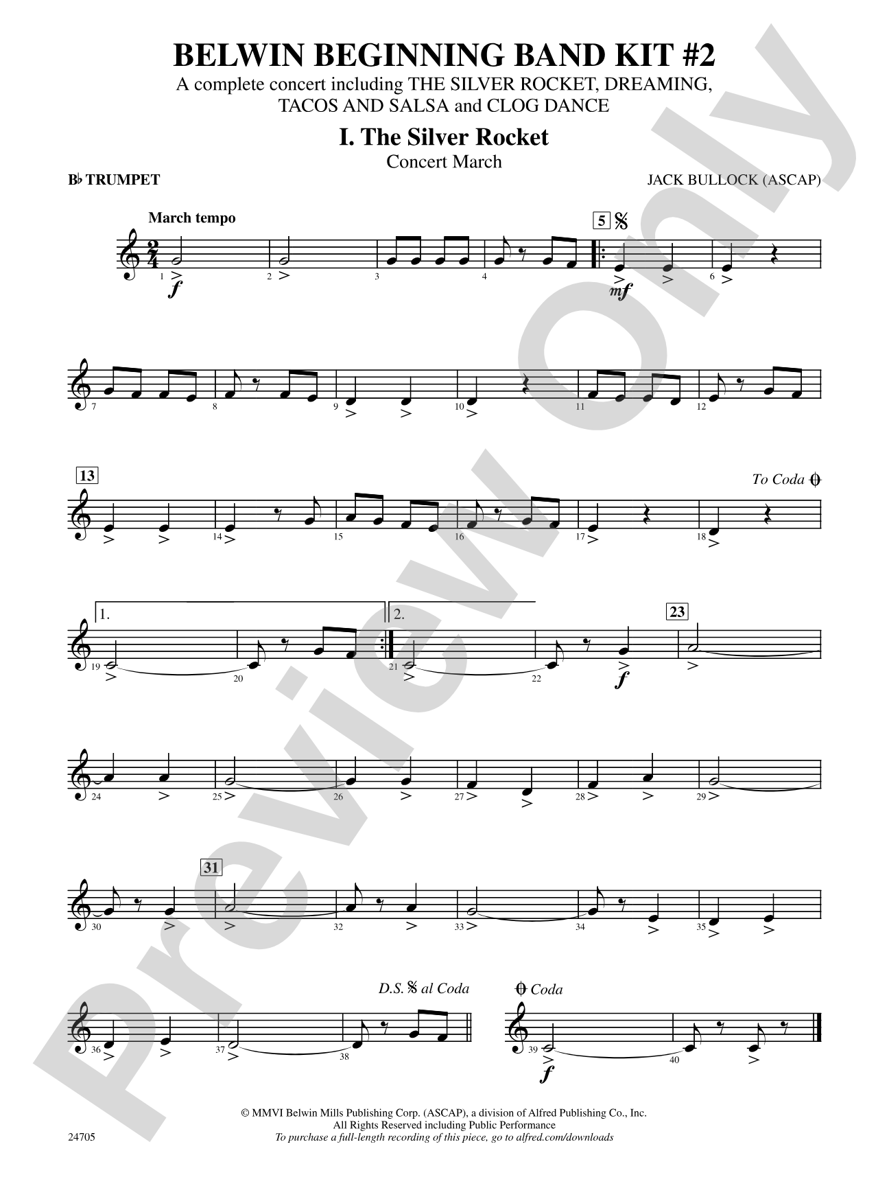 Belwin Beginning Band Kit #2: 1st B-flat Trumpet