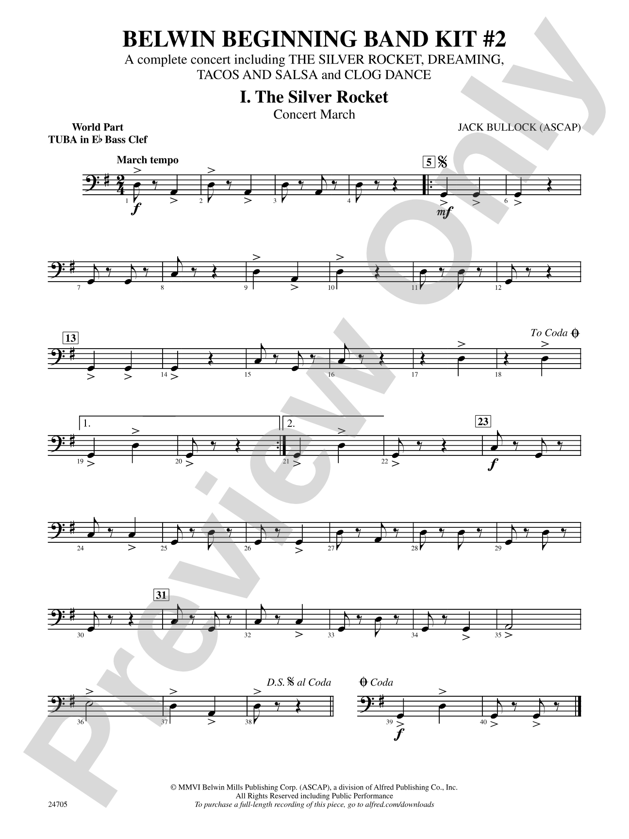 Belwin Beginning Band Kit #2: (wp) E-flat Tuba B.C.