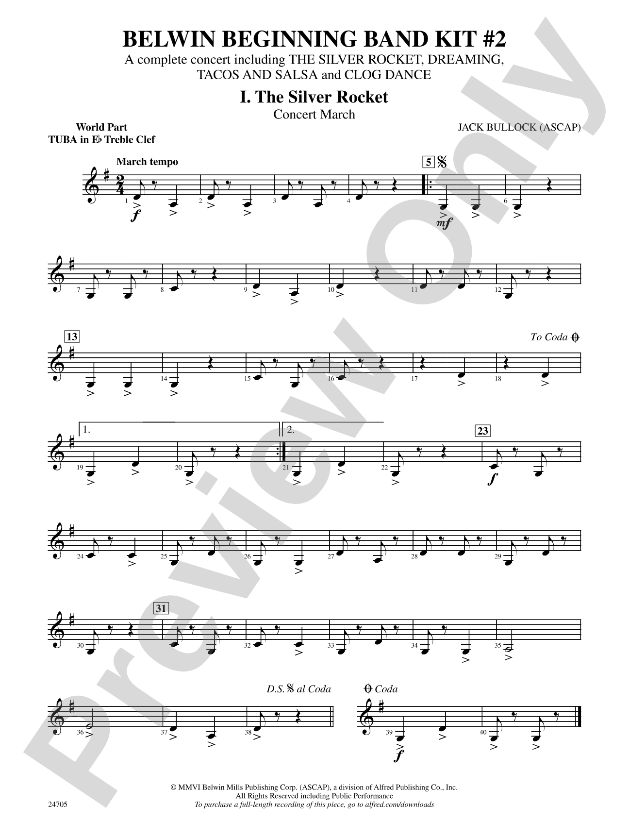 Belwin Beginning Band Kit #2: (wp) E-flat Tuba T.C.