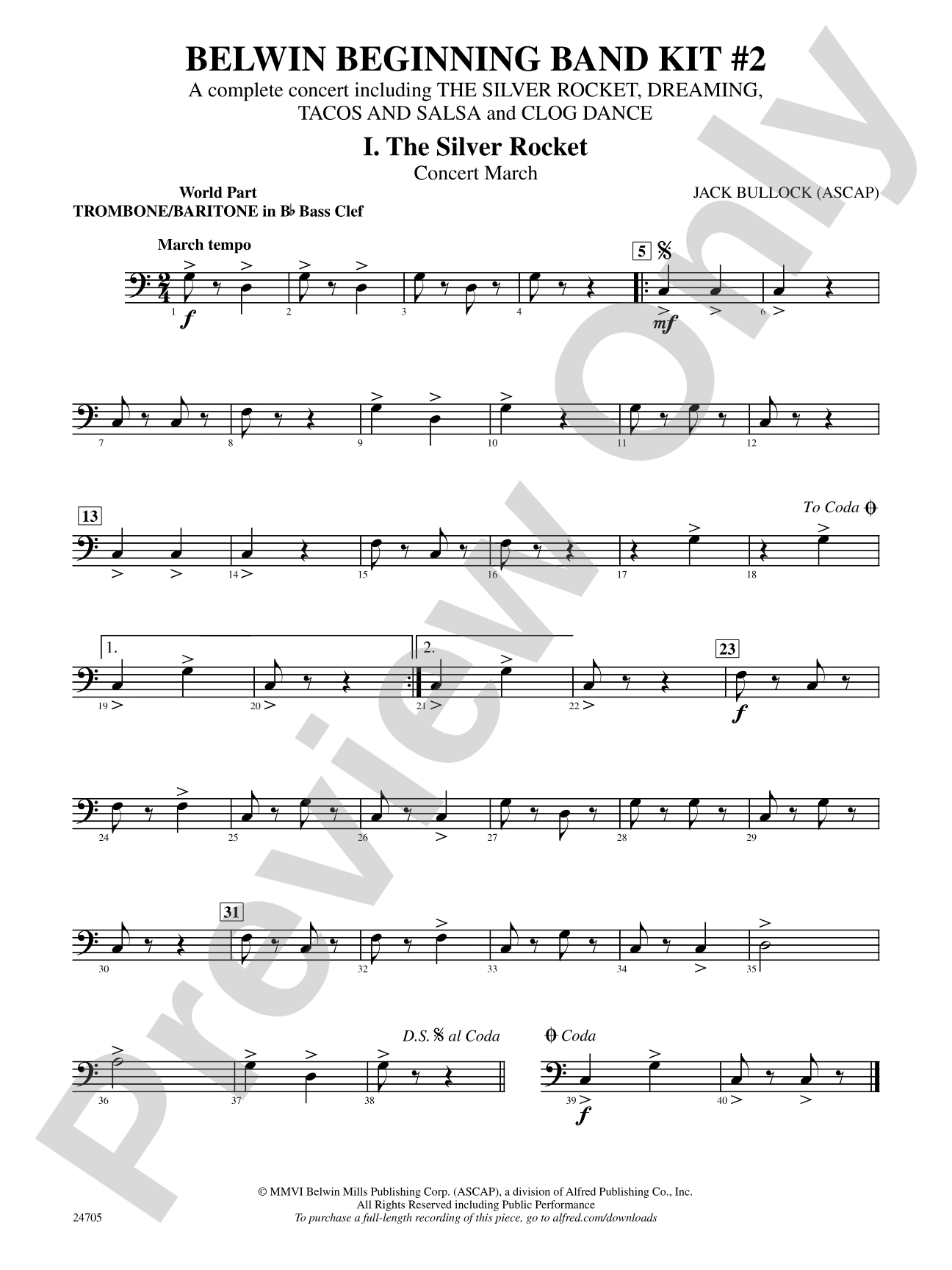 Belwin Beginning Band Kit #2: (wp) 1st B-flat Trombone B.C.