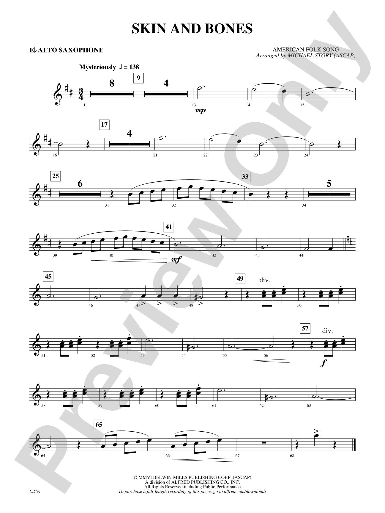 Skin and Bones: E-flat Alto Saxophone