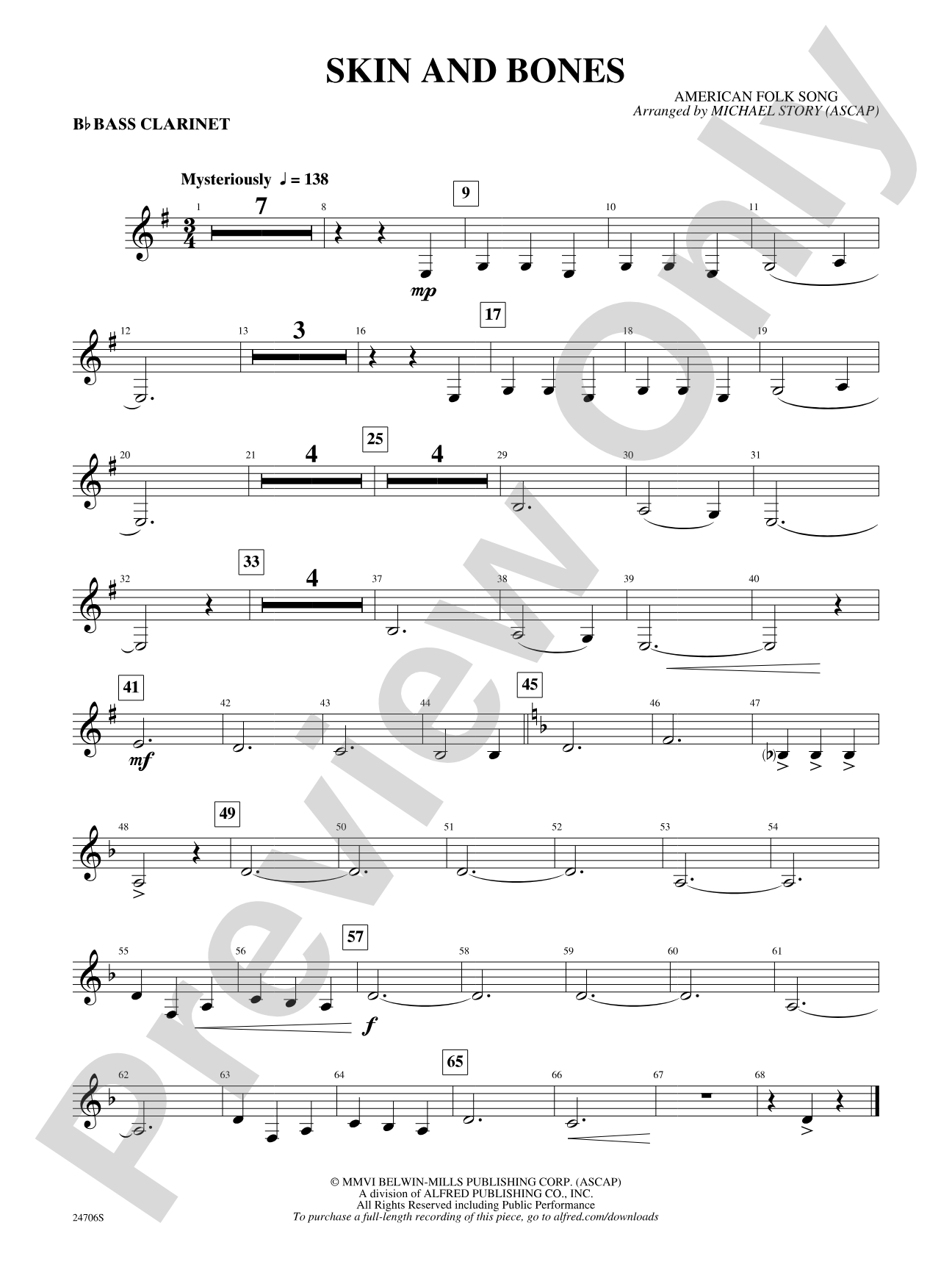 Skin and Bones: B-flat Bass Clarinet