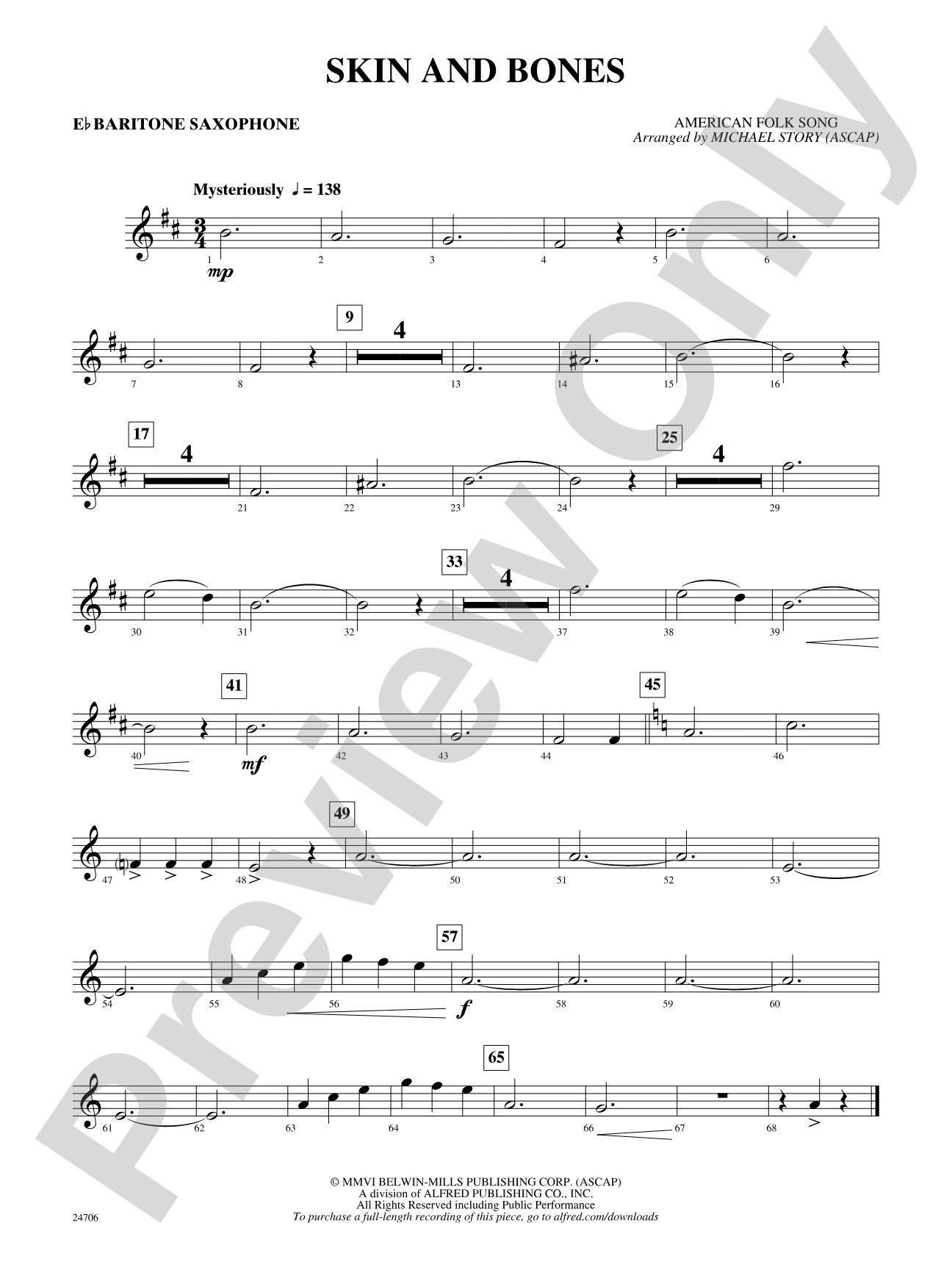 Skin and Bones: E-flat Baritone Saxophone