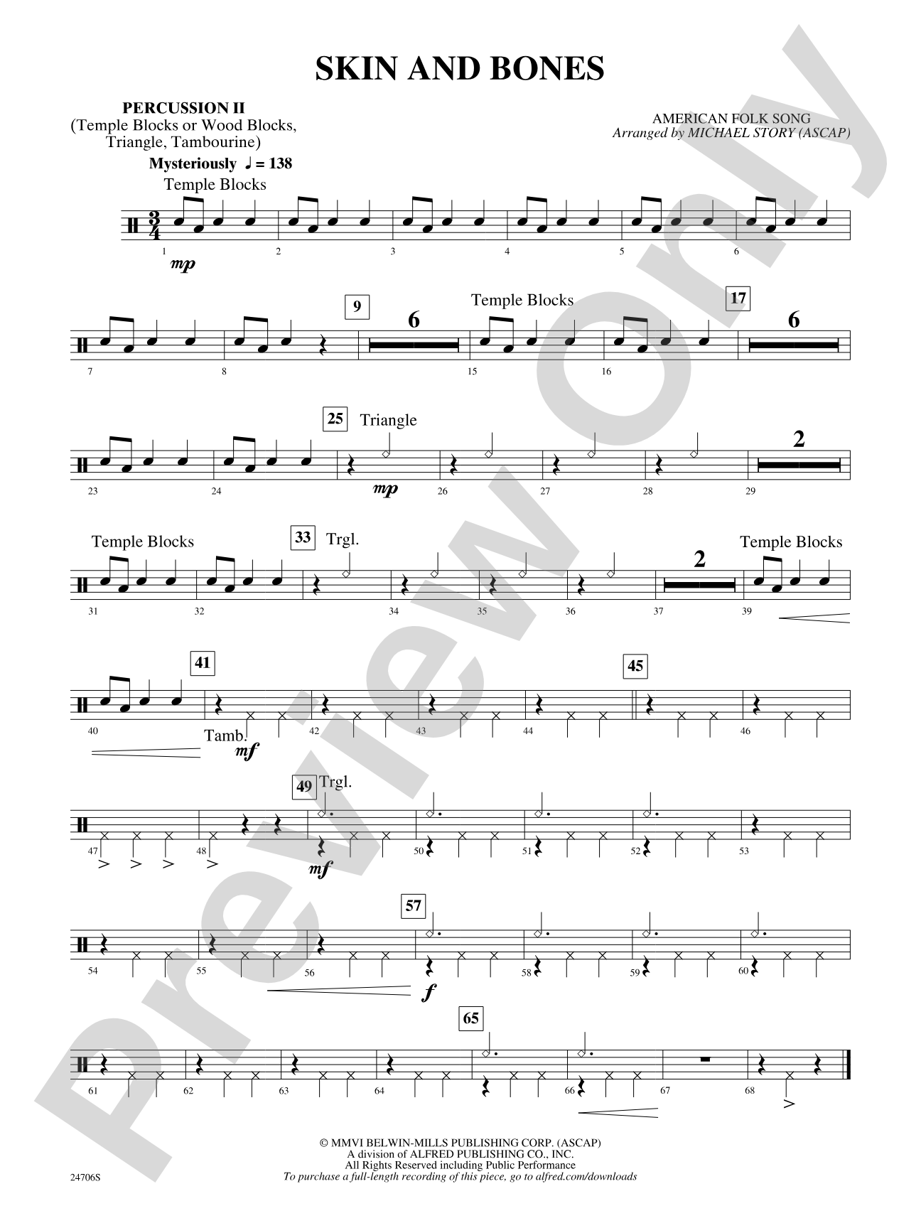 Skin and Bones: 2nd Percussion