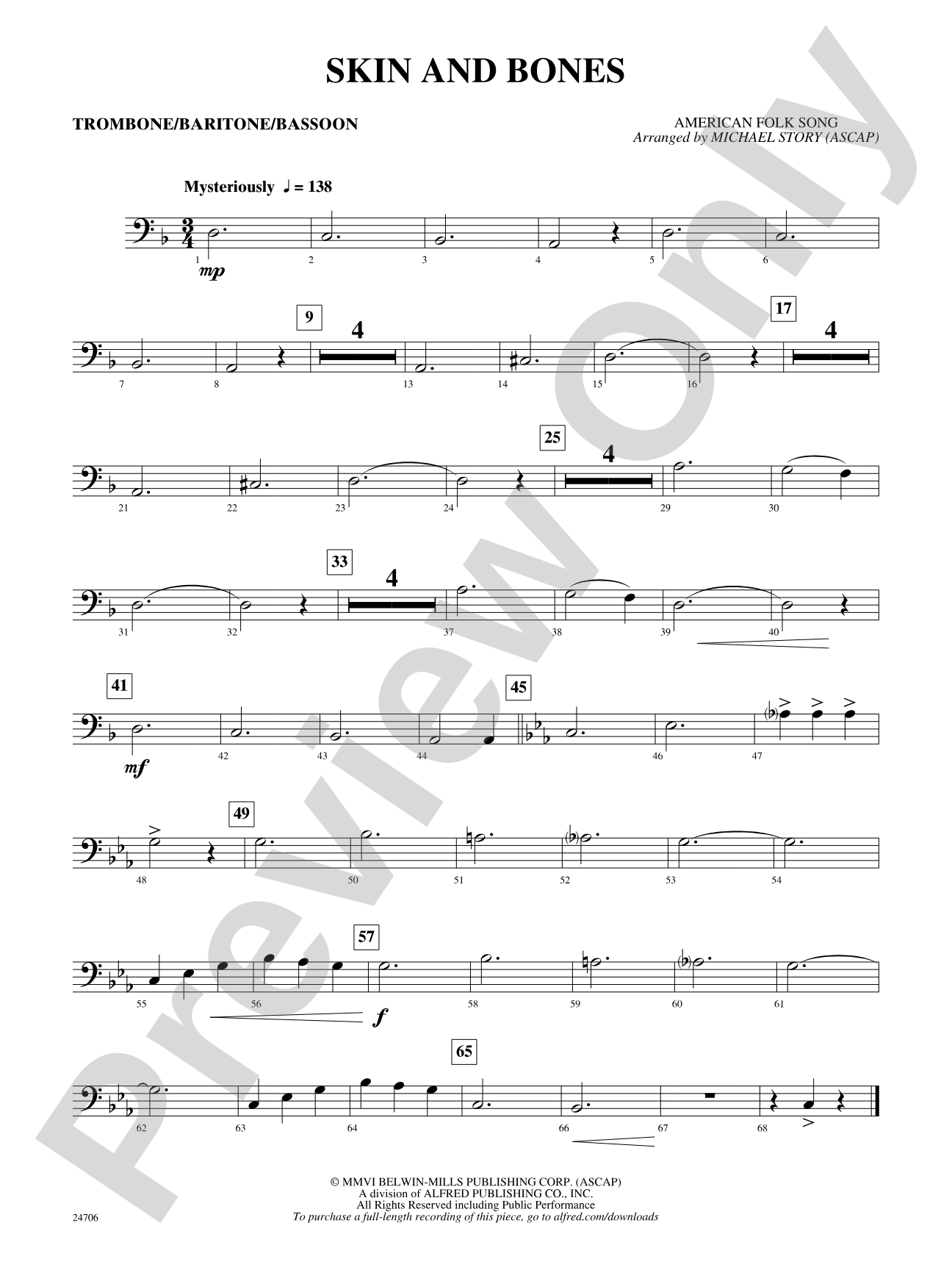 Skin and Bones: 1st Trombone