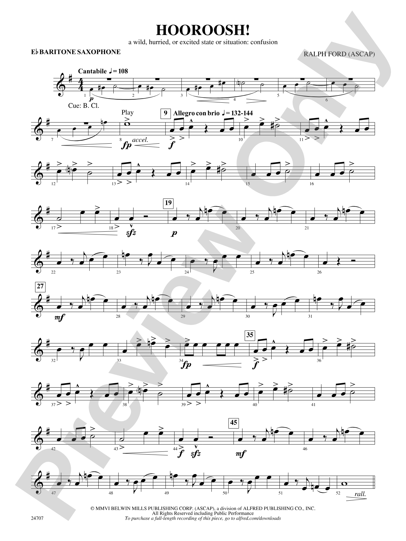 Hooroosh!: E-flat Baritone Saxophone
