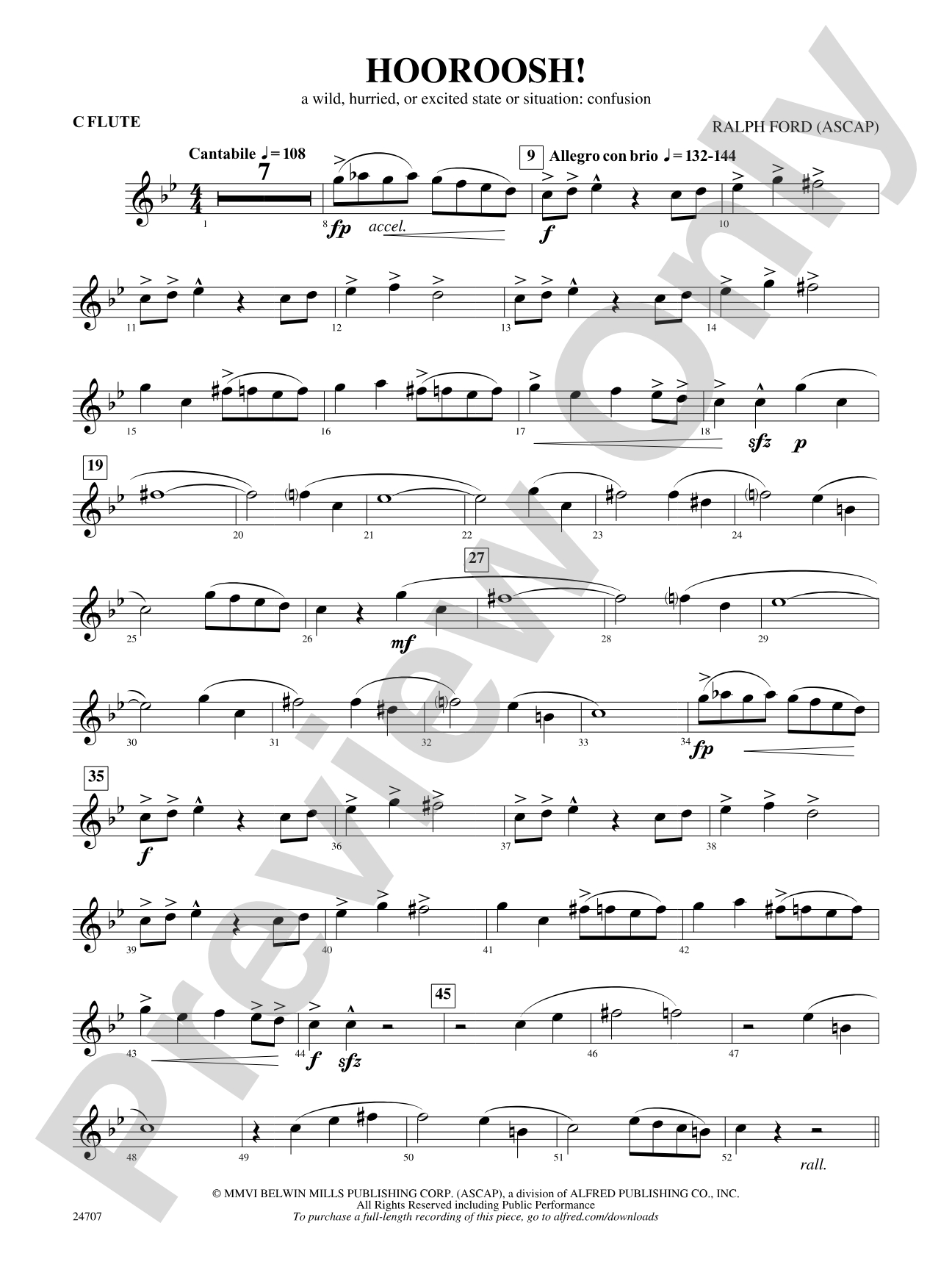 Hooroosh!: Flute