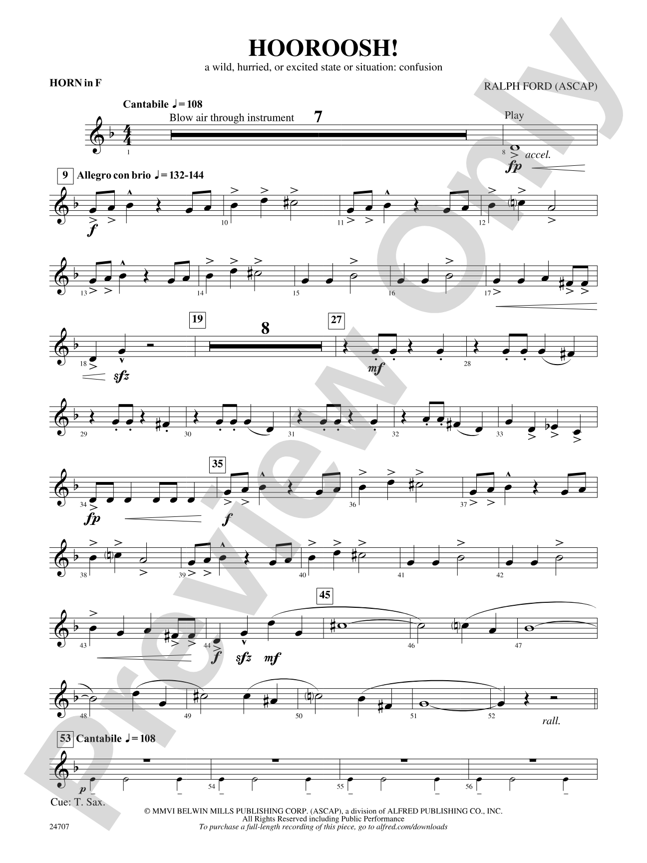 Hooroosh!: 1st F Horn