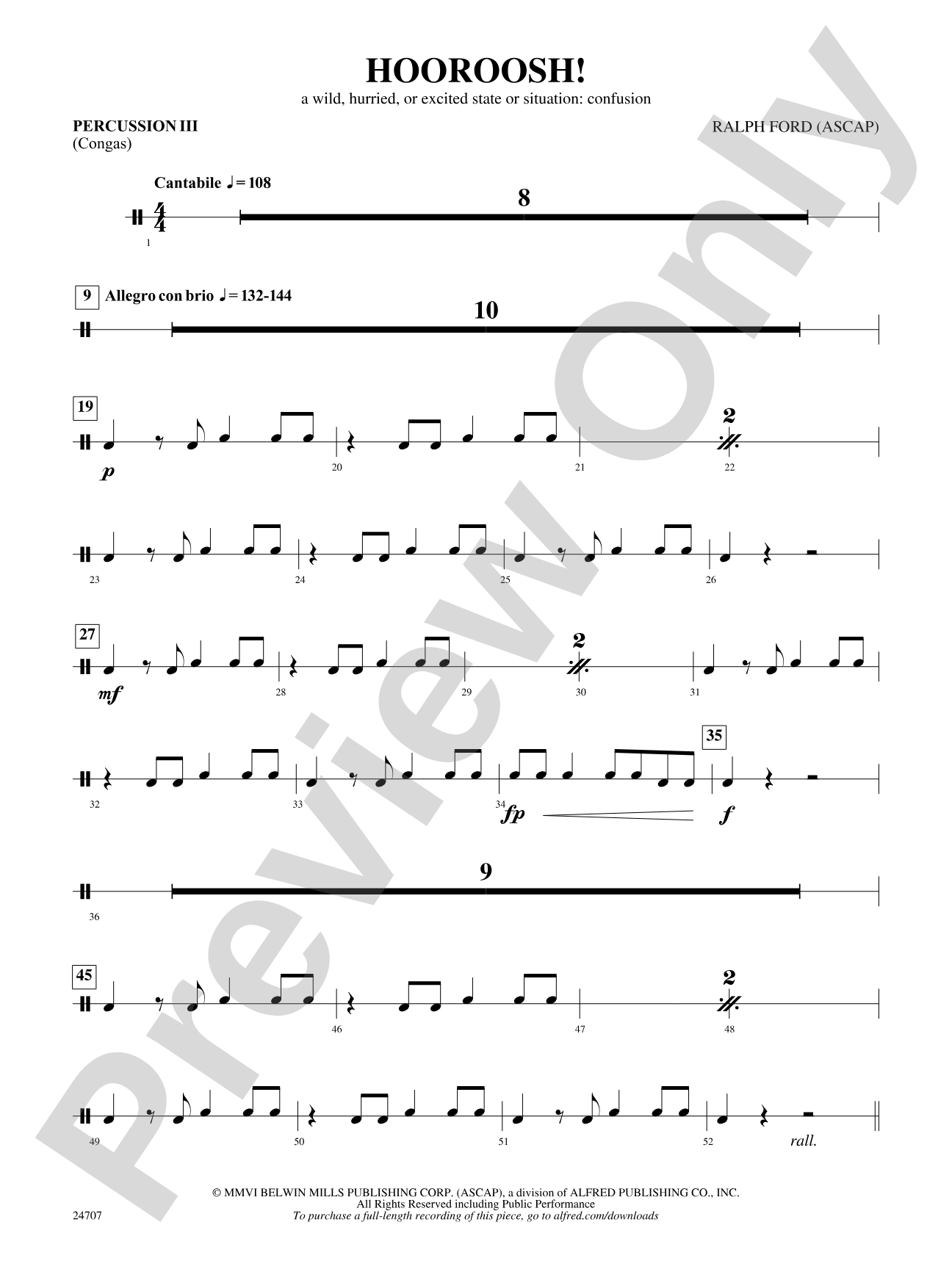 Hooroosh!: 3rd Percussion