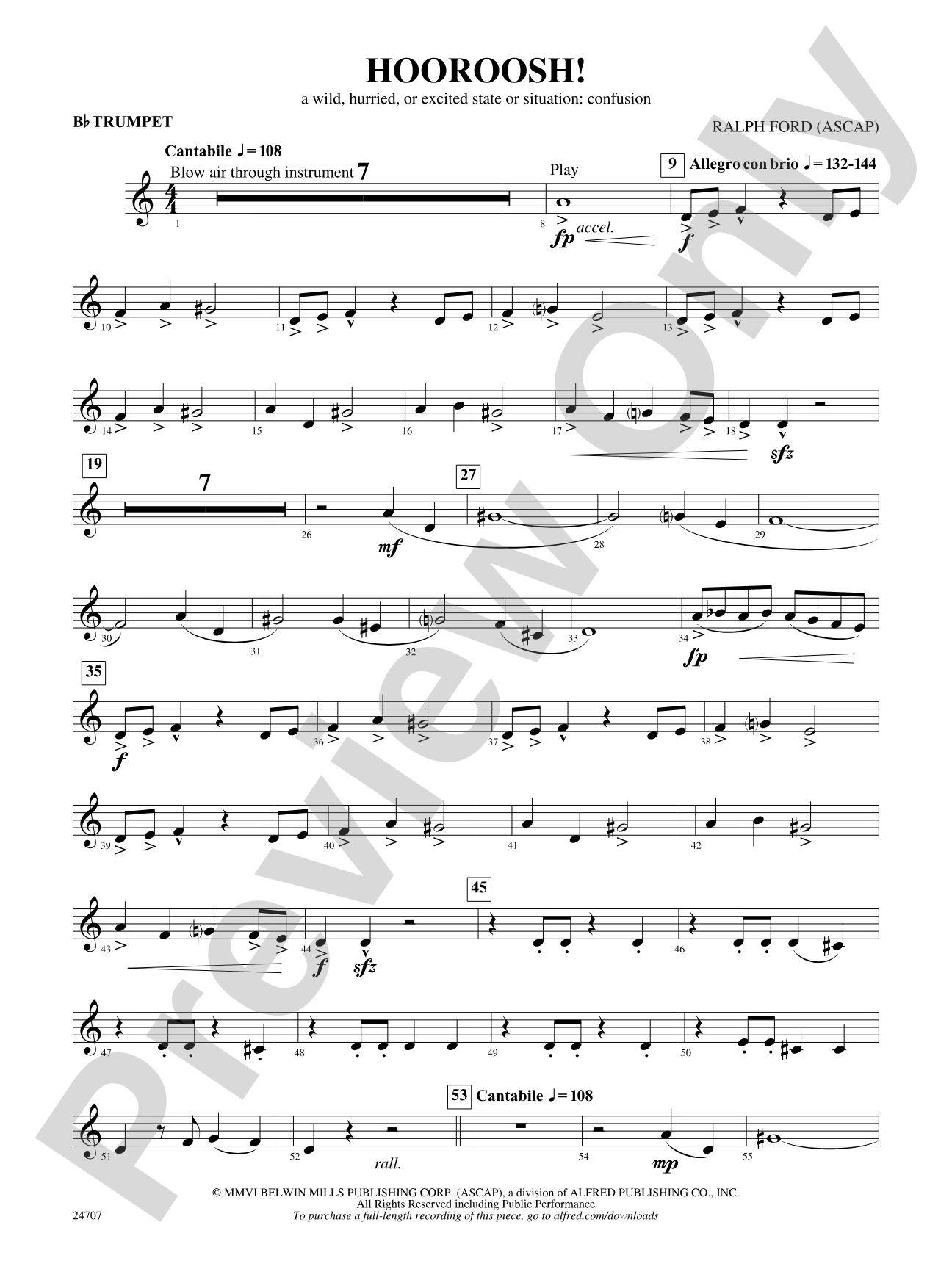 Hooroosh!: 1st B-flat Trumpet