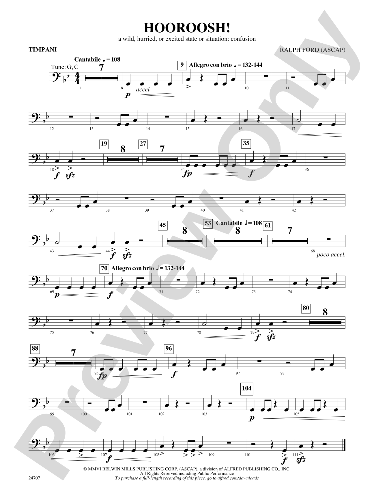 Hooroosh!: Timpani