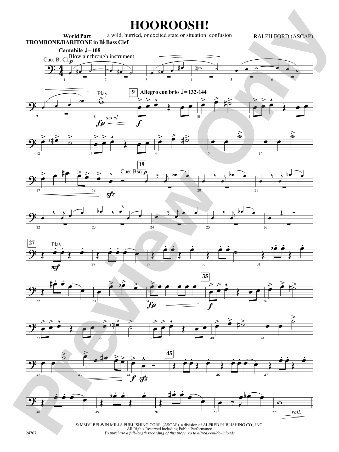 Hooroosh!: (wp) 1st B-flat Trombone B.C.