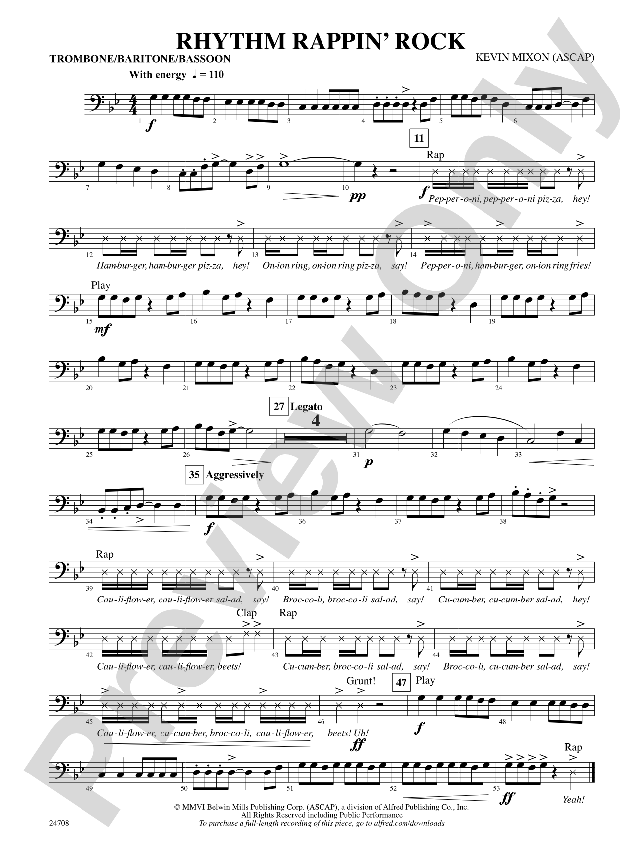 Rhythm Rappin' Rock: 1st Trombone